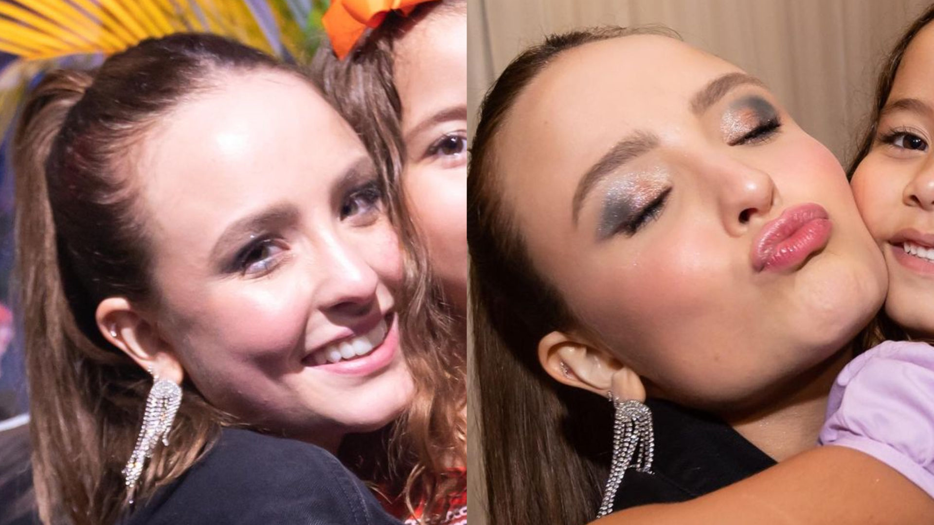 Larissa Manoela mostra fotos raras com a afilhada em aniversário: ”Muito amor”