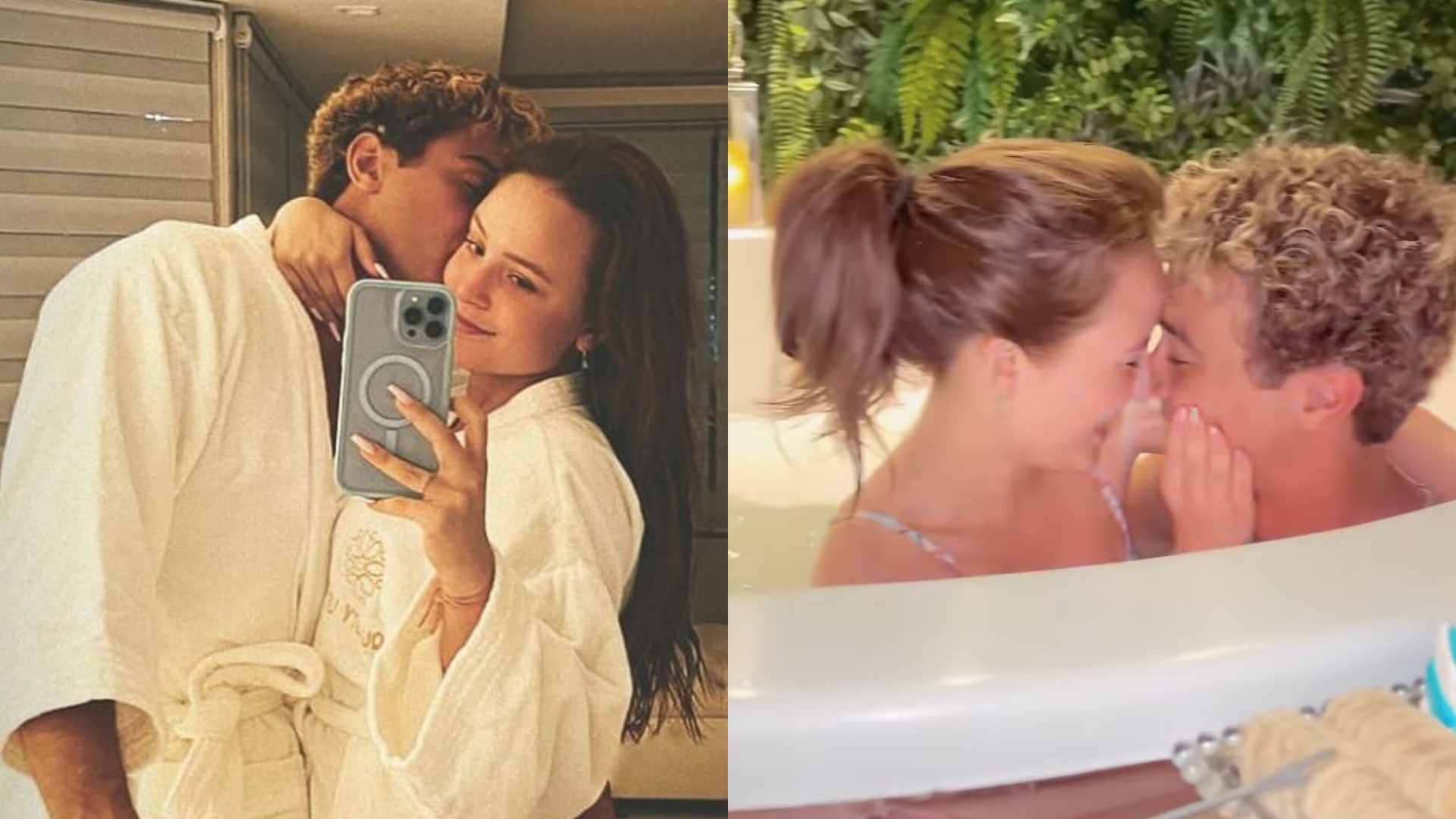 Larissa Manoela curte dia no spa ao lado do namorado, André Luiz Frambach