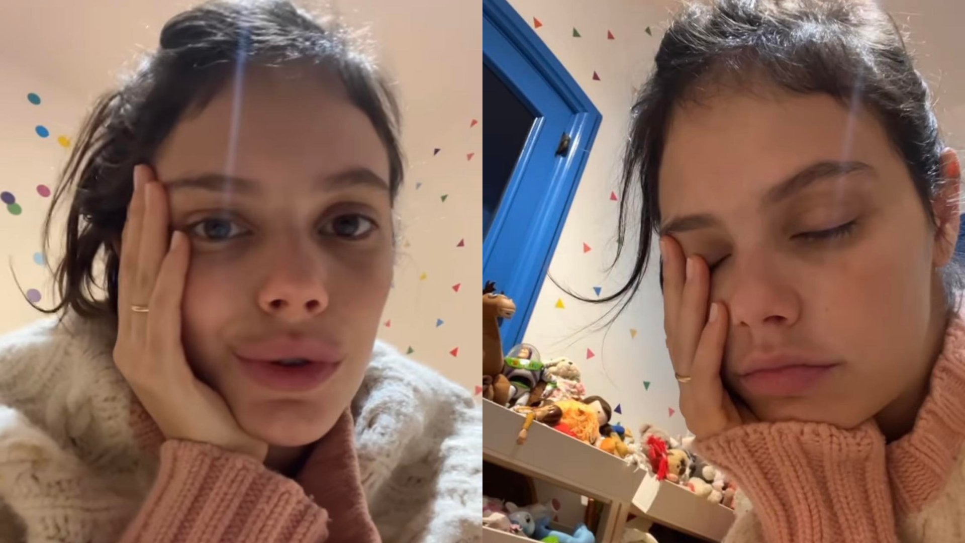 Laura Neiva desabafa sobre rotina de sono do caçula: ”O sol nem nasceu”