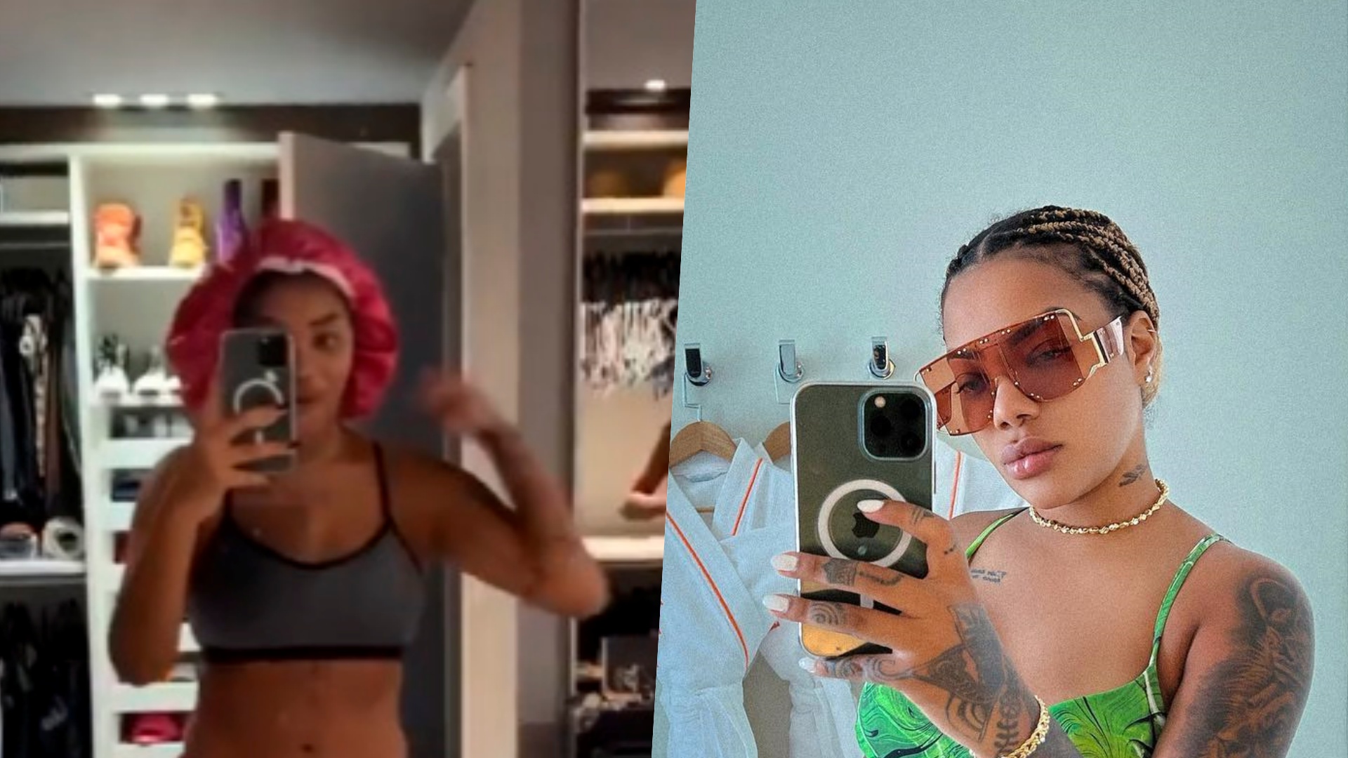 Só de calcinha, Ludmilla celebra mudanças no corpo com rebolada no closet: “Me amando”