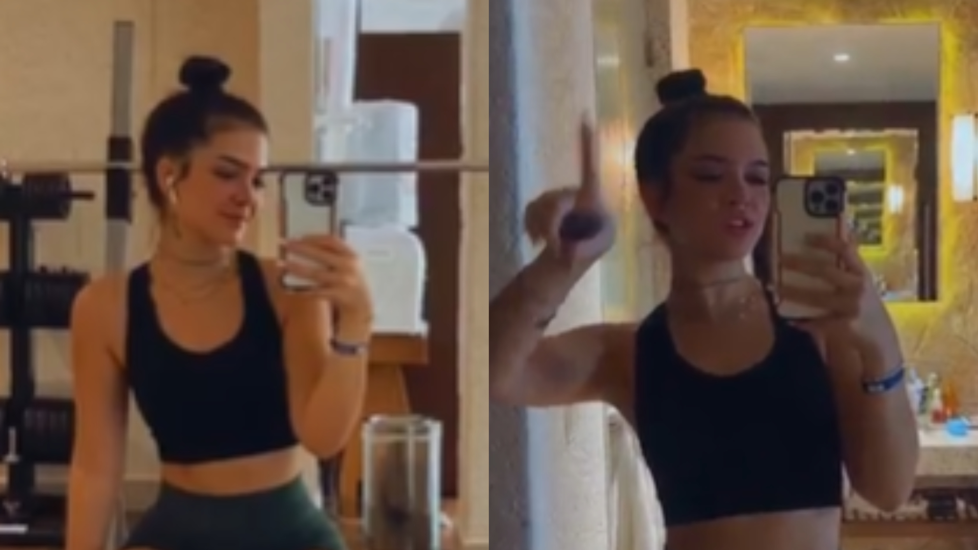 Aos 18 anos, Mel Maia ostenta curvas perfeitas de shortinho e top na academia
