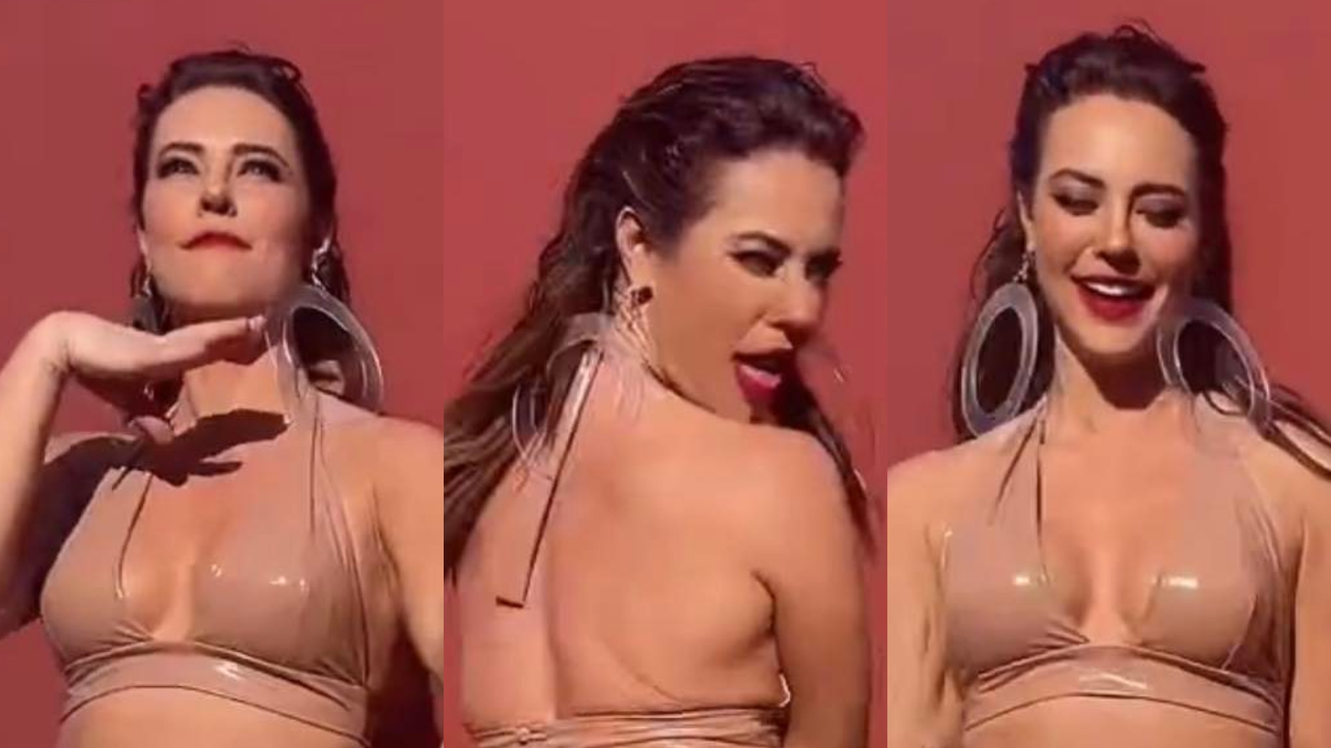Com look justinho, Paolla Oliveira rebola muito nos bastidores de Cara e Coragem: ”Espetáculo”