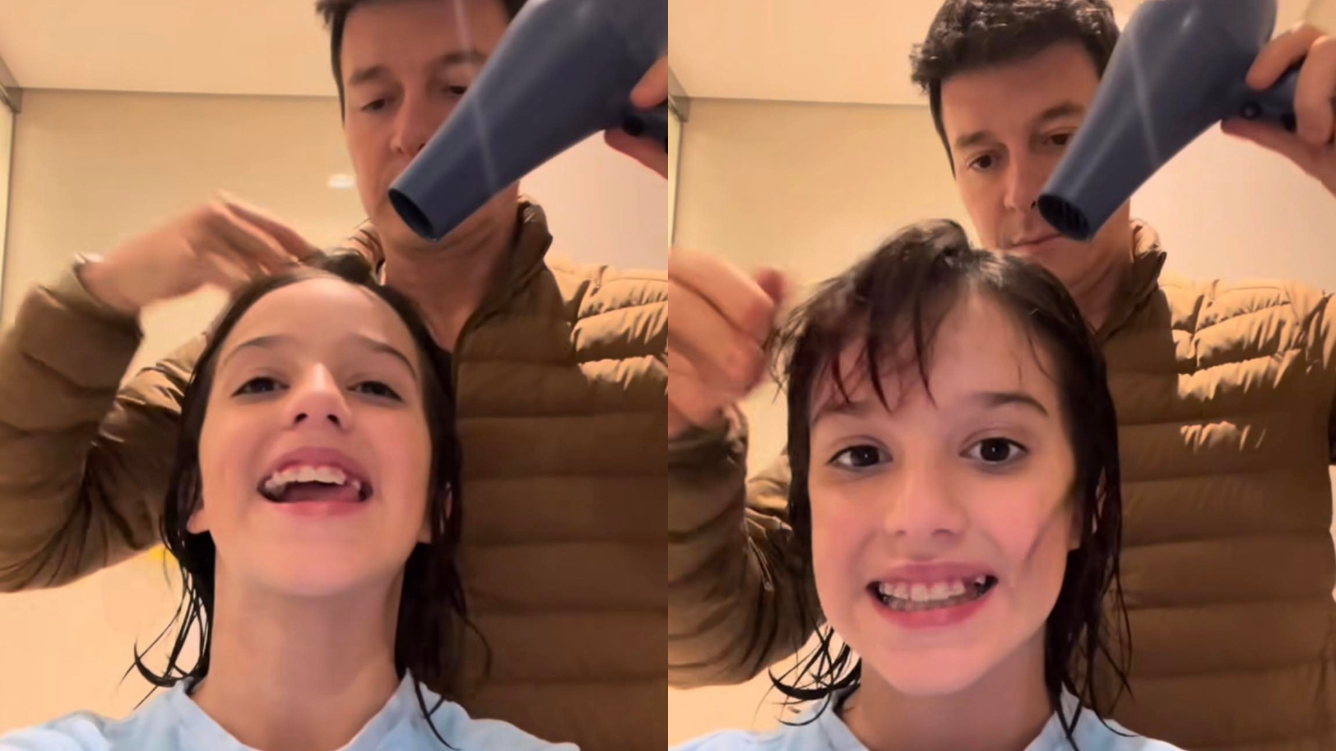 Rodrigo Faro é flagrado em momento de cuidado com a caçula: ”Dia de ser apenas pai da Helena”