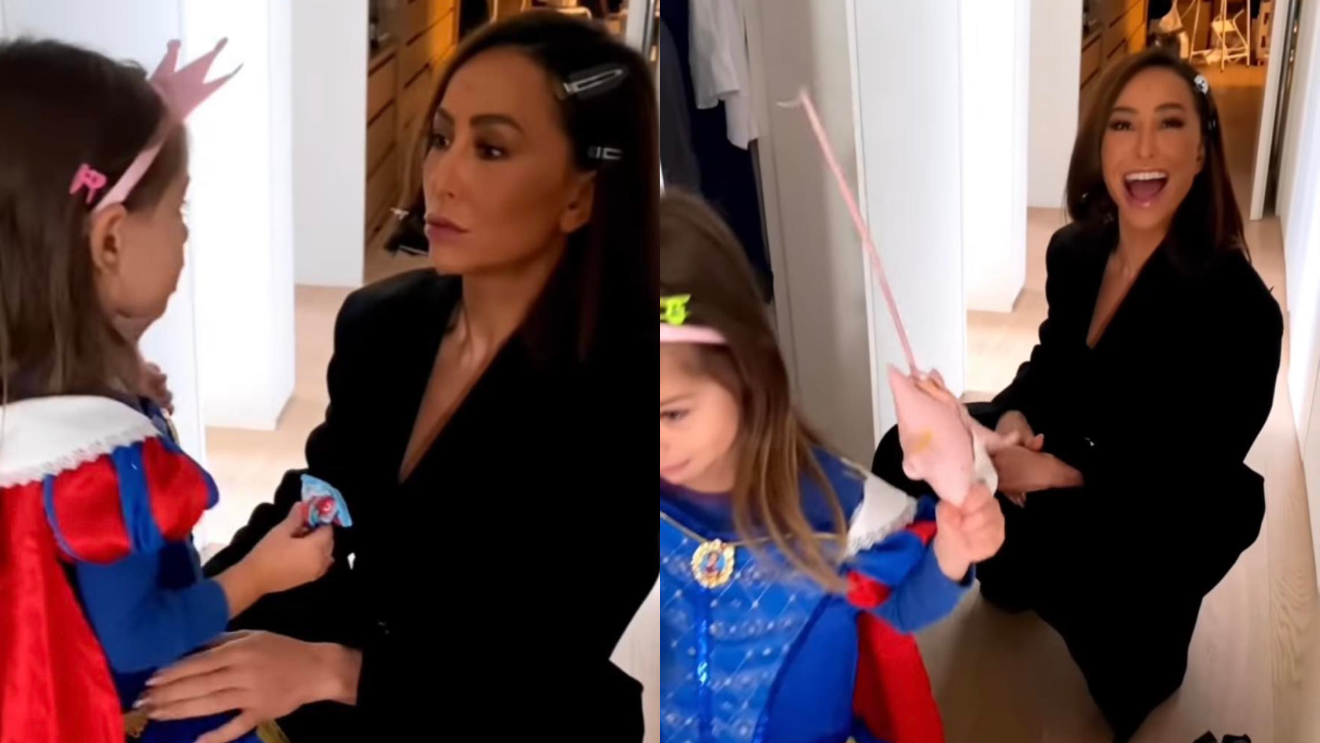 Filha de Sabrina Sato diverte os seguidores da mãe em vídeo: ”Vou fazer bagunça”