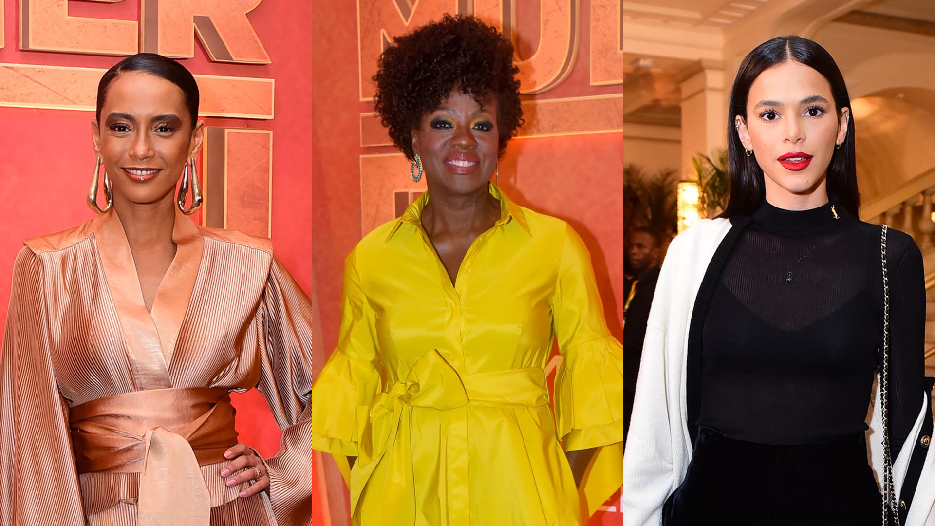 A Mulher Rei: Veja os looks dos famosos na première do filme
