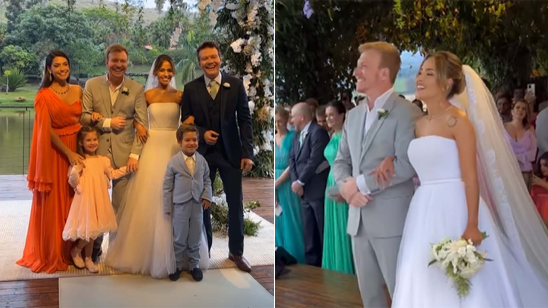 Irmão de Michel Teló, Teo Teló se casa com Gabi Luthai em festa luxuosa