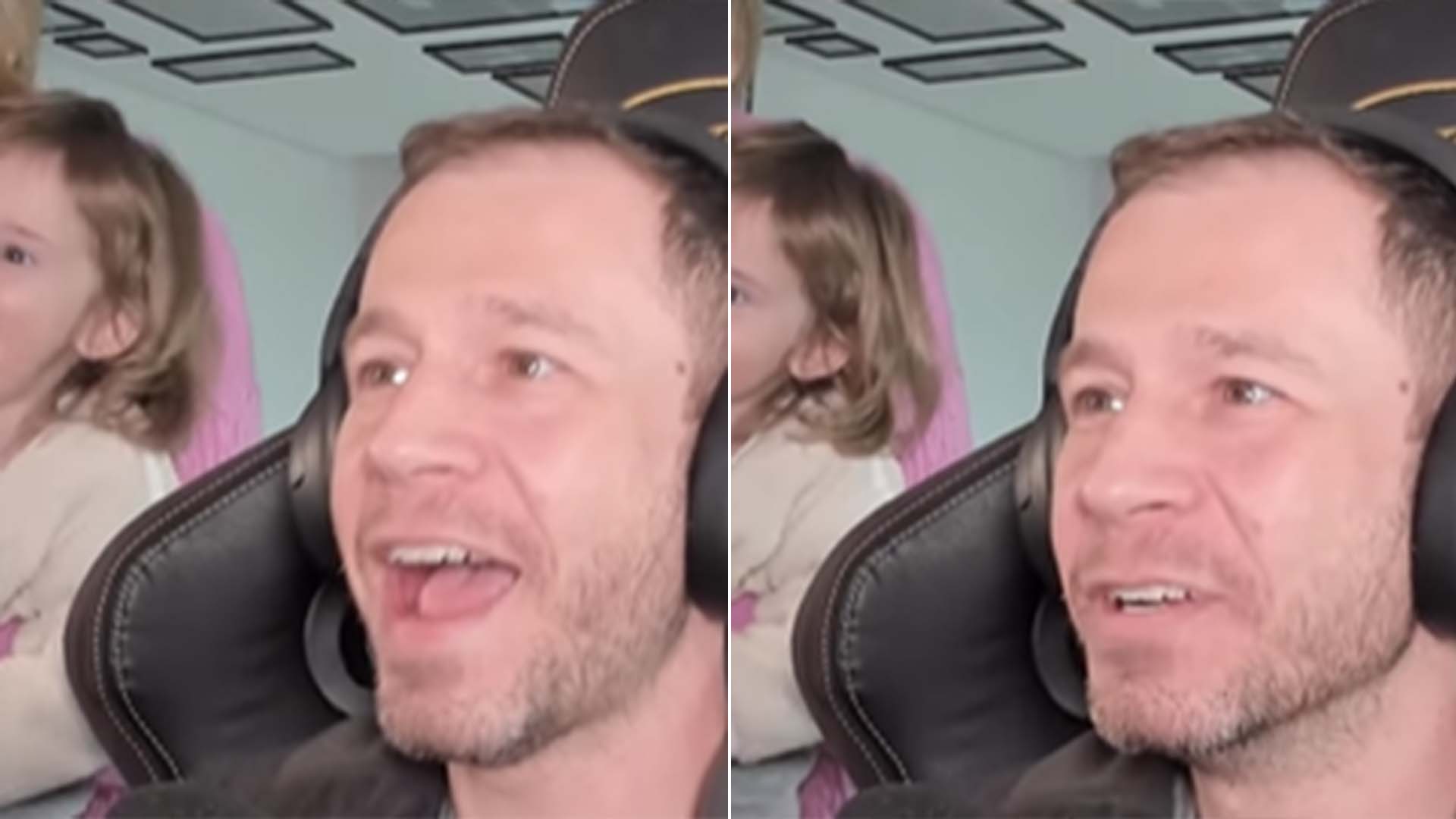 Filha de Tiago Leifert invade vídeo do pai e rouba a cena