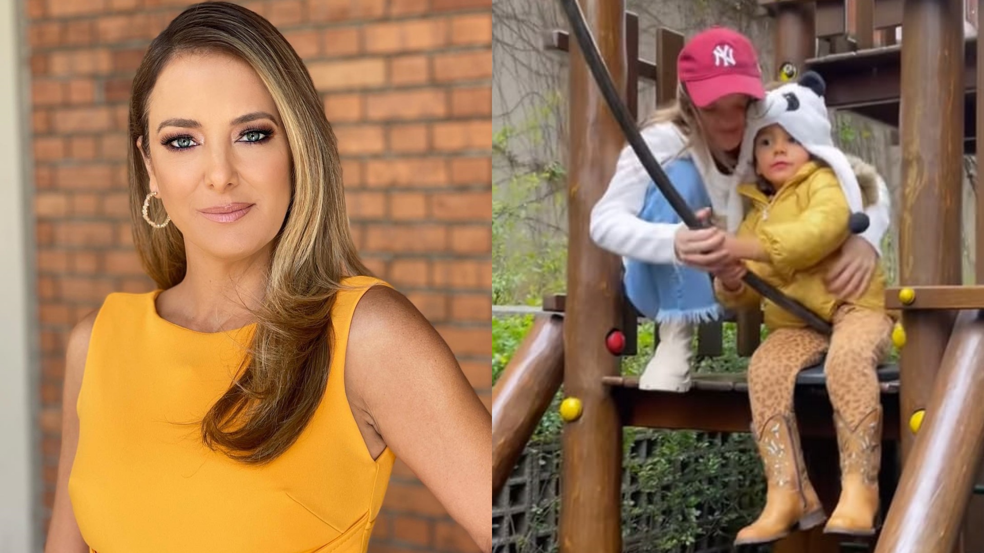 Ticiane Pinheiro encanta ao mostrar as filhas brincando em tirolesa de parquinho