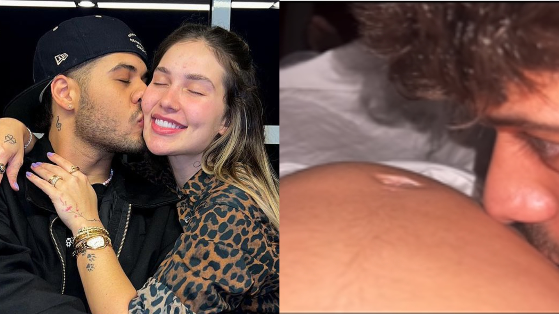 Grávida, Virginia completa 33 semanas e mostra Zé Felipe conversando com a filha na barriga