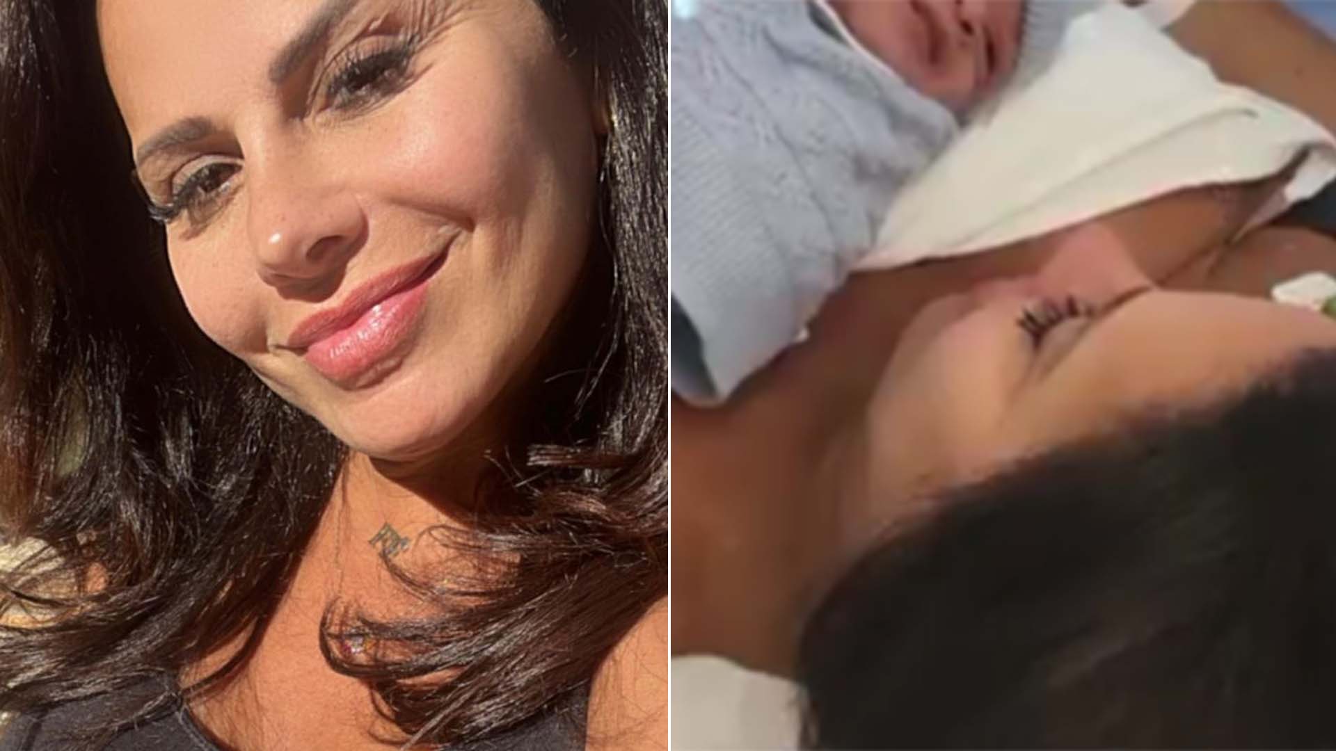 Sogra de Viviane Araujo mostra o neto recém-nascido: ‘Cara do pai’