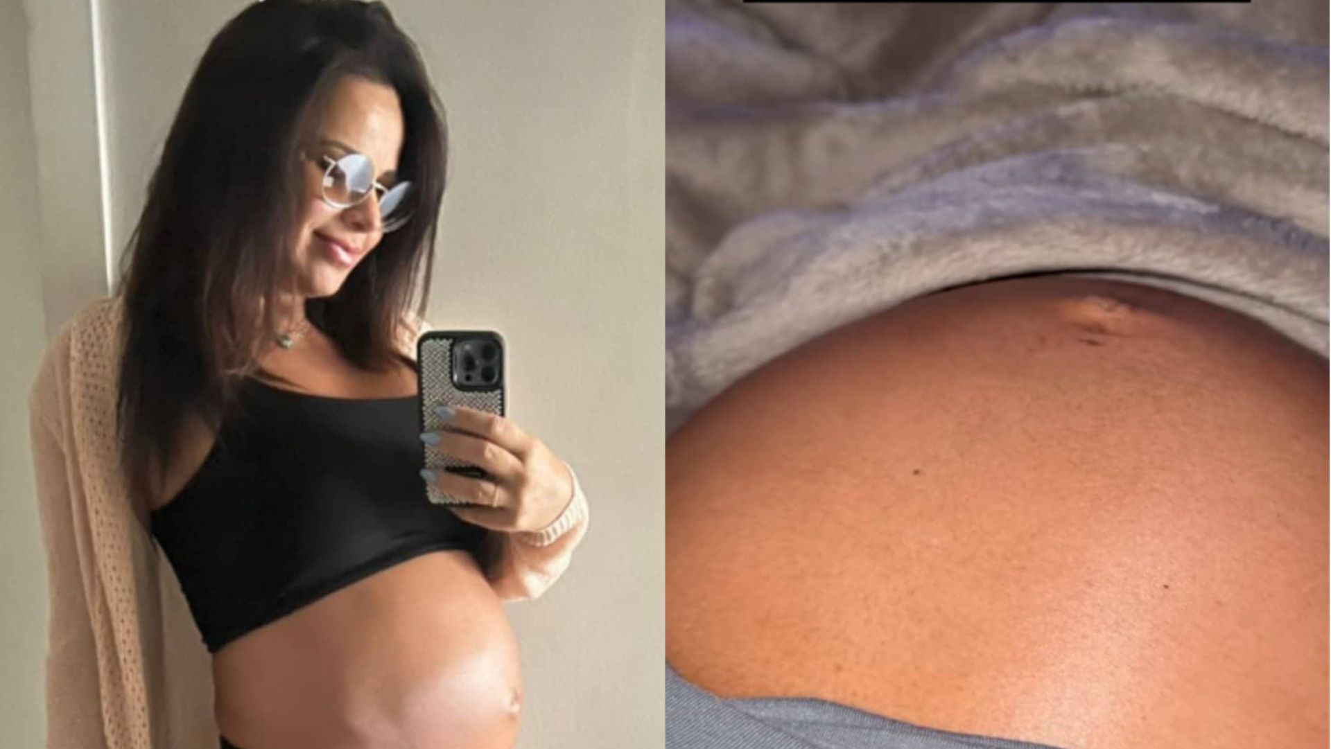 Prestes a nascer, filho de Viviane Araújo dá sinais na barriga: ”Não para”