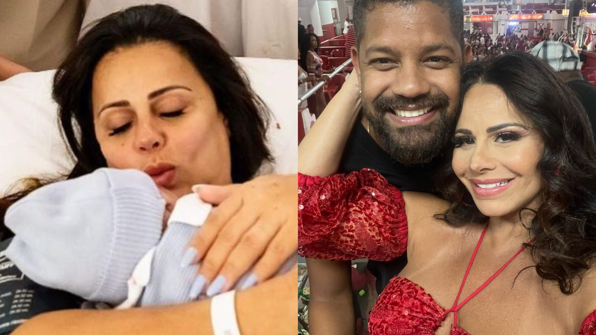 Viviane Araujo encanta ao mostrar rostinho do filho recém-nascido: ”É o papai todo!”