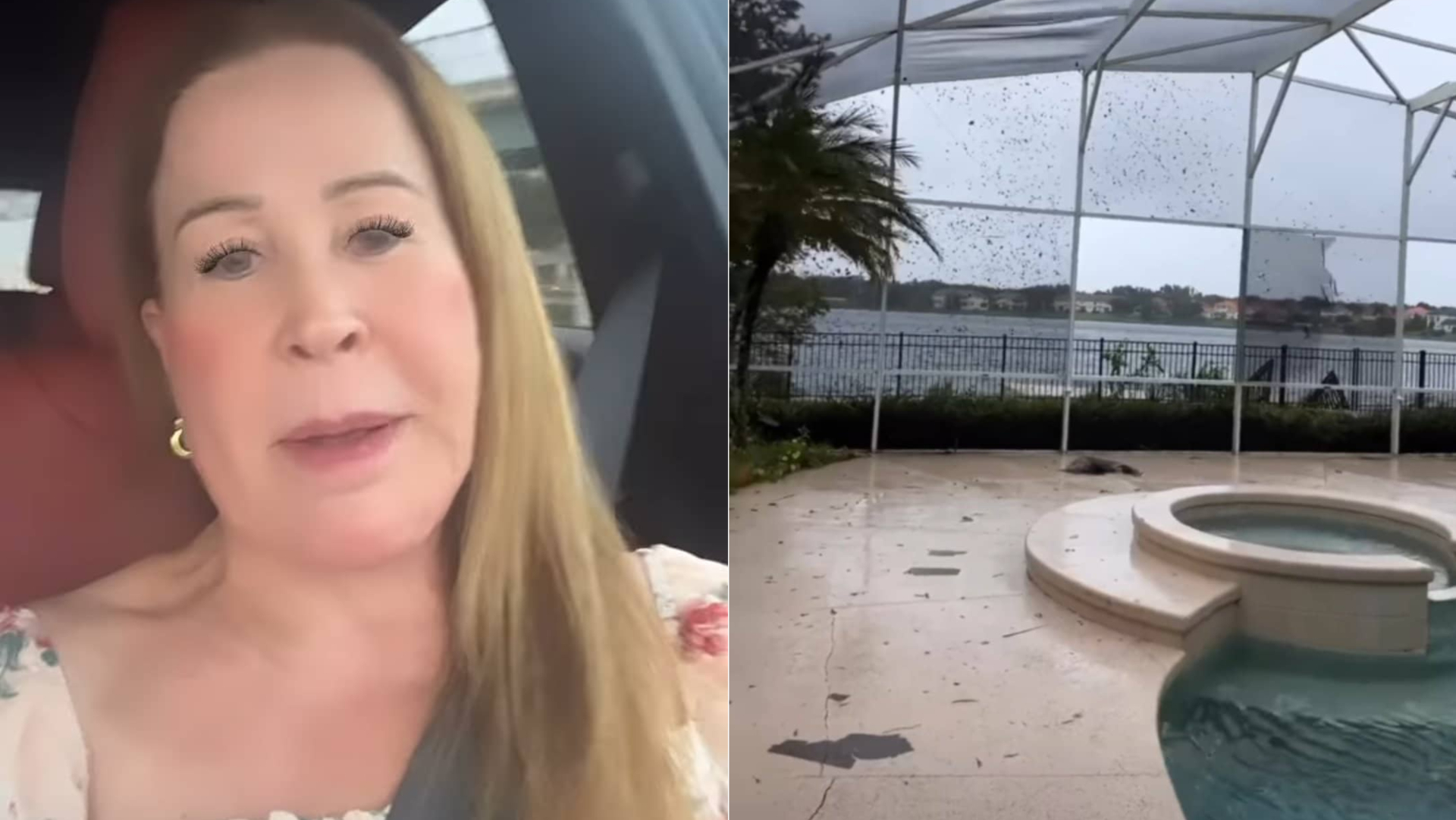 Zilu Camargo impressiona ao mostrar como ficou sua casa após furacão: ”Gente do céu”