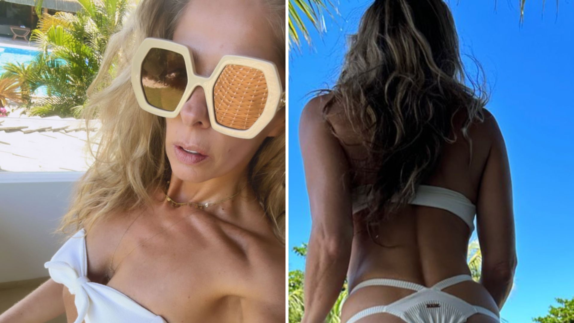 Adriane Galisteu escolhe biquíni inusitado com recorte na calcinha: “Espetáculo”
