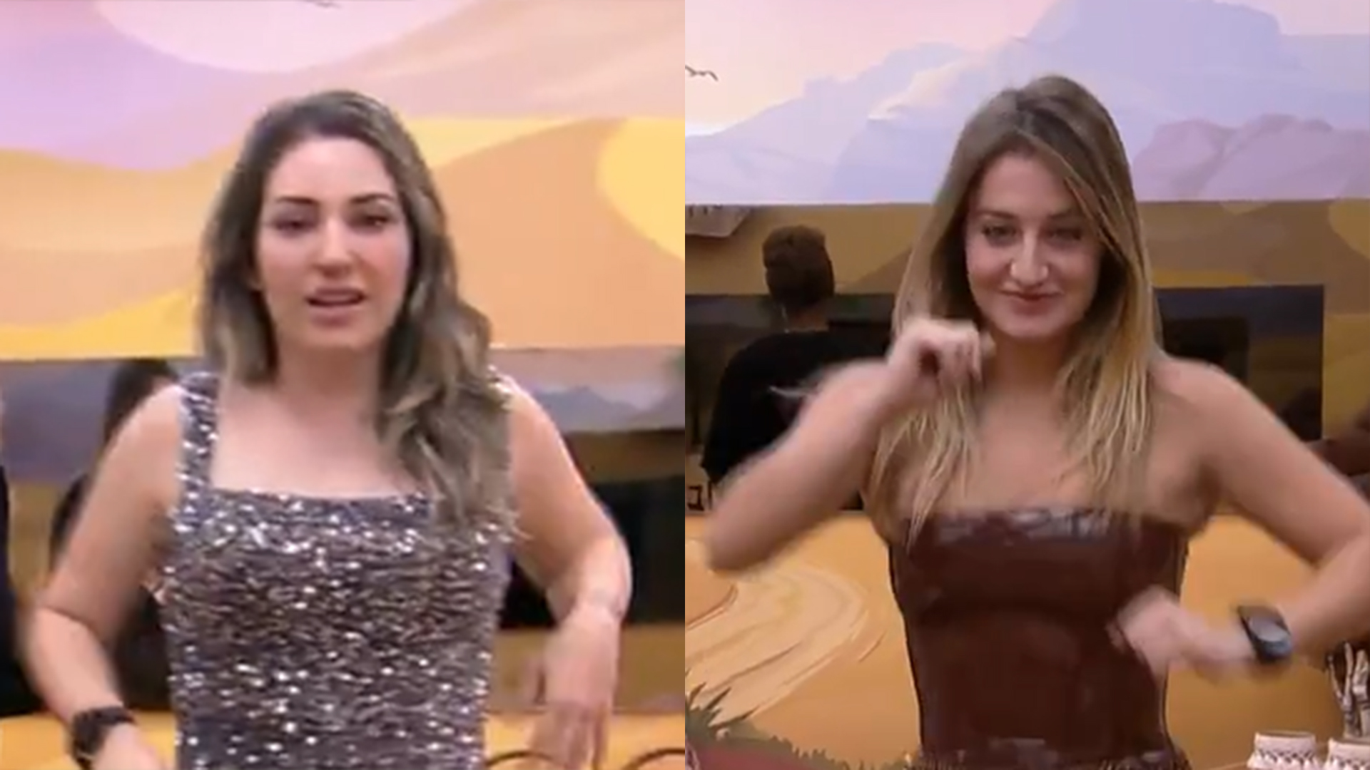 BBB 23: Amanda e Bruna Griphao provam os looks que vão usar na noite da final