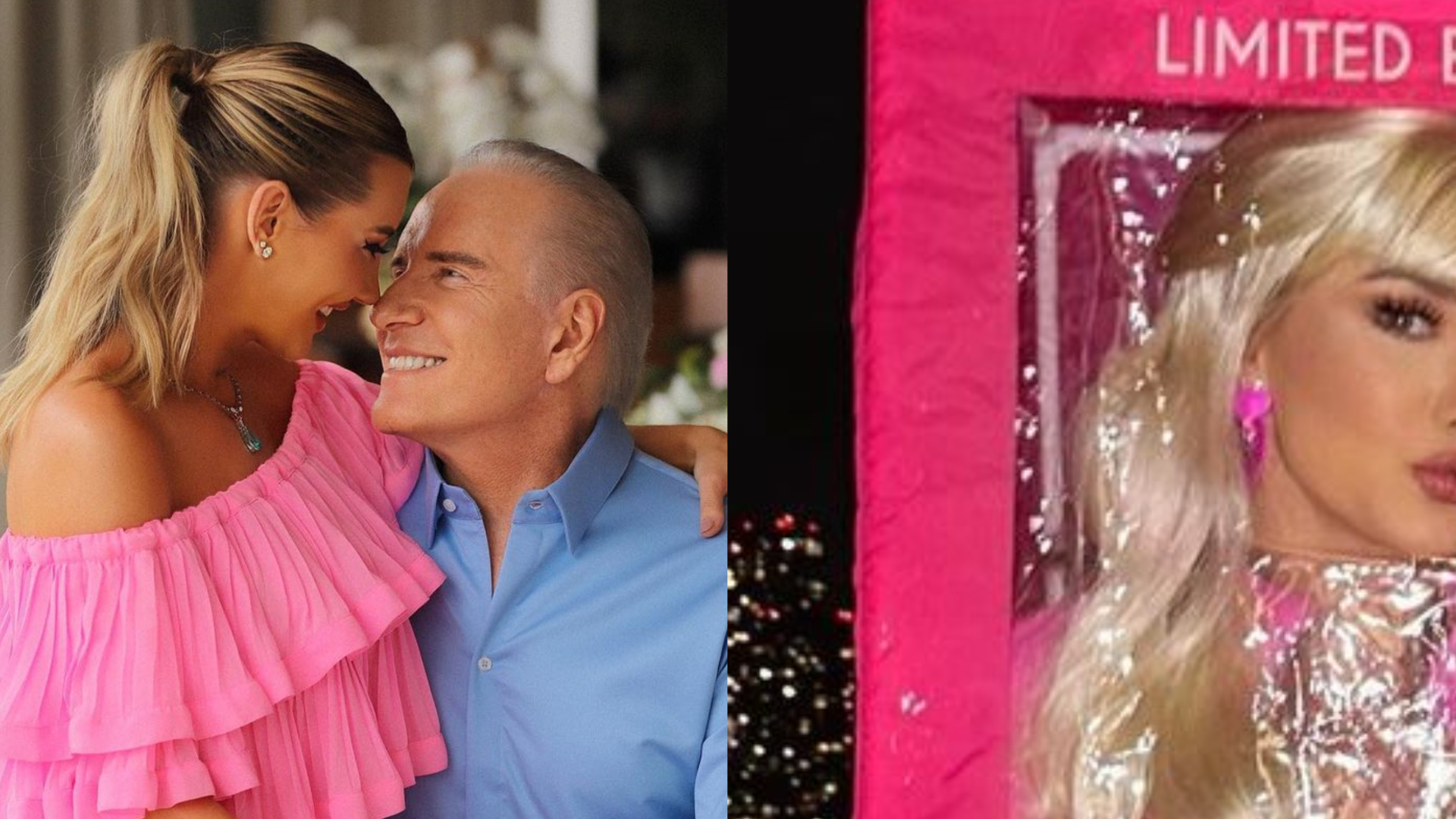 Ana Paula Siebert e Roberto Justus surgem fantasiados de Barbie e Ken: ”Muito parecido”