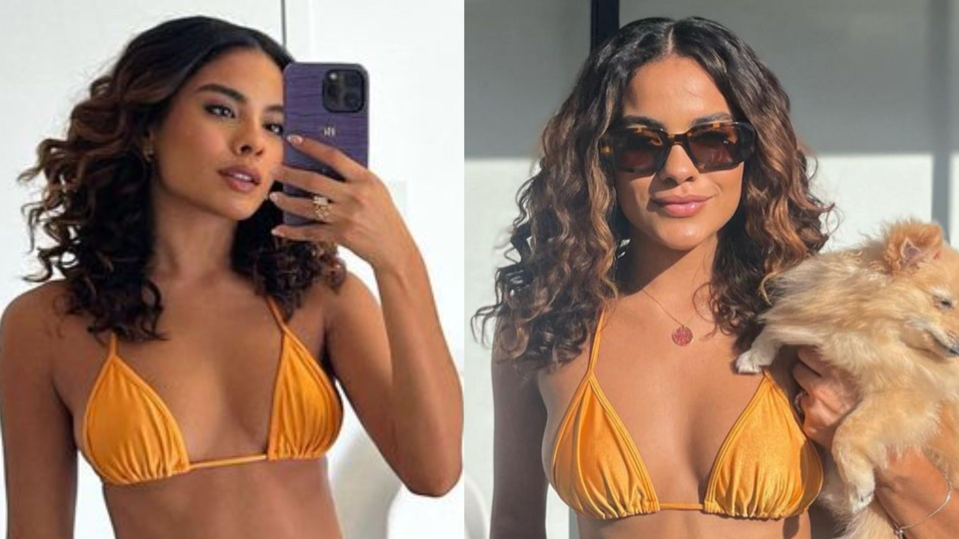 Só de biquíni, Bella Campos exibe tanquinho definido em novo clique: “Wow!”