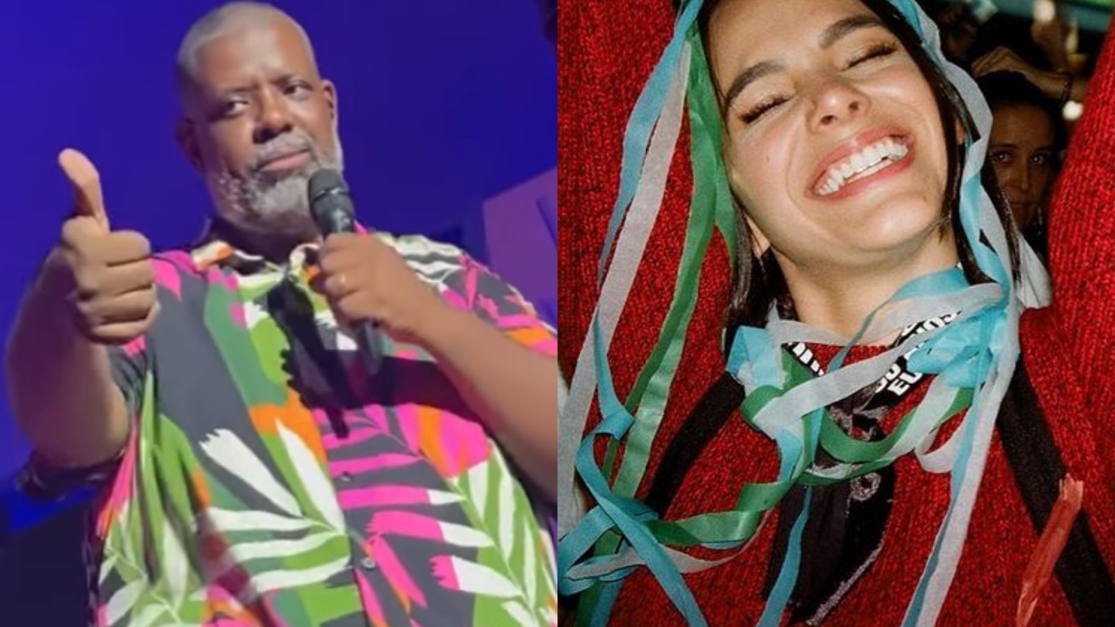 Bruna Marquezine surta ao ser notada por Péricles em show