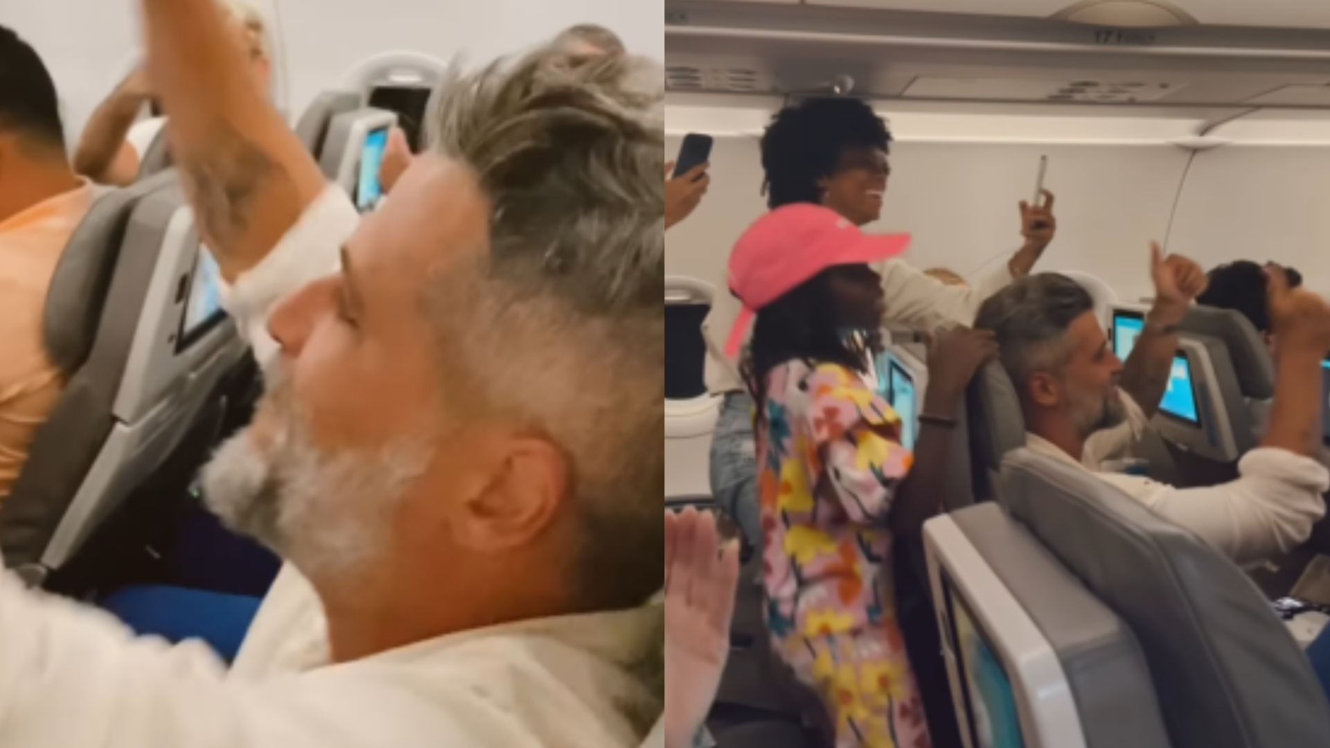 Bruno Gagliasso ganha parabéns em avião lotado: ”Por isso que eu amo Noronha”