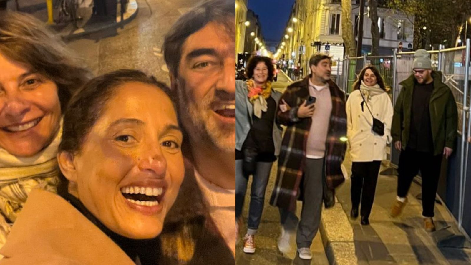 Camila Pitanga curte noitada com Zeca Camargo e Cláudia Abreu em Paris