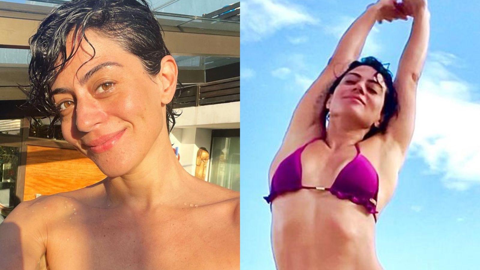 De biquíni, Carol Castro exibe corpaço e provoca: “Alto risco”