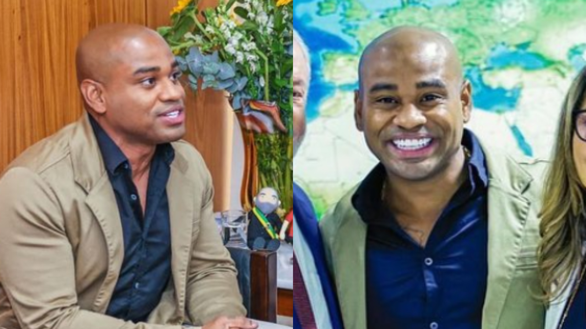 Ex-BBB Cezar Black se encontra com Presidente Lula e primeira-dama