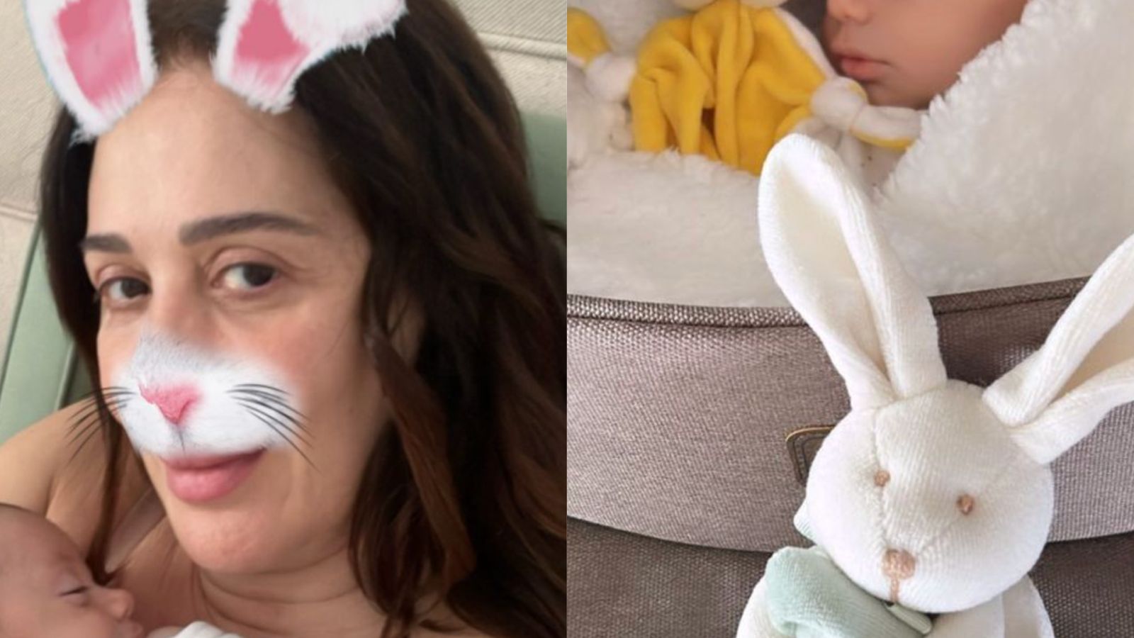 Claudia Raia encanta ao celebrar a primeira Páscoa com Luca nos braços