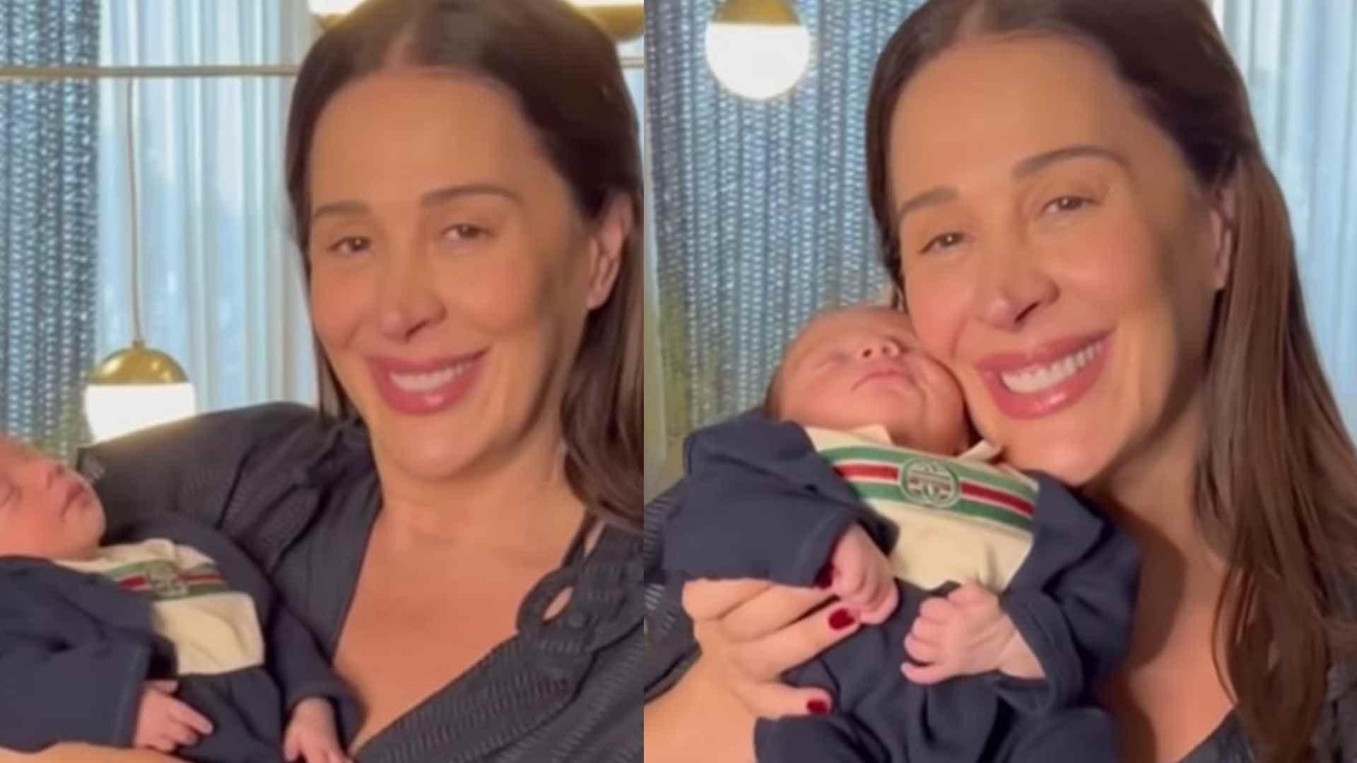 Claudia Raia explode o fofurômetro com vídeo do filho dormindo: “Hora da naninha”