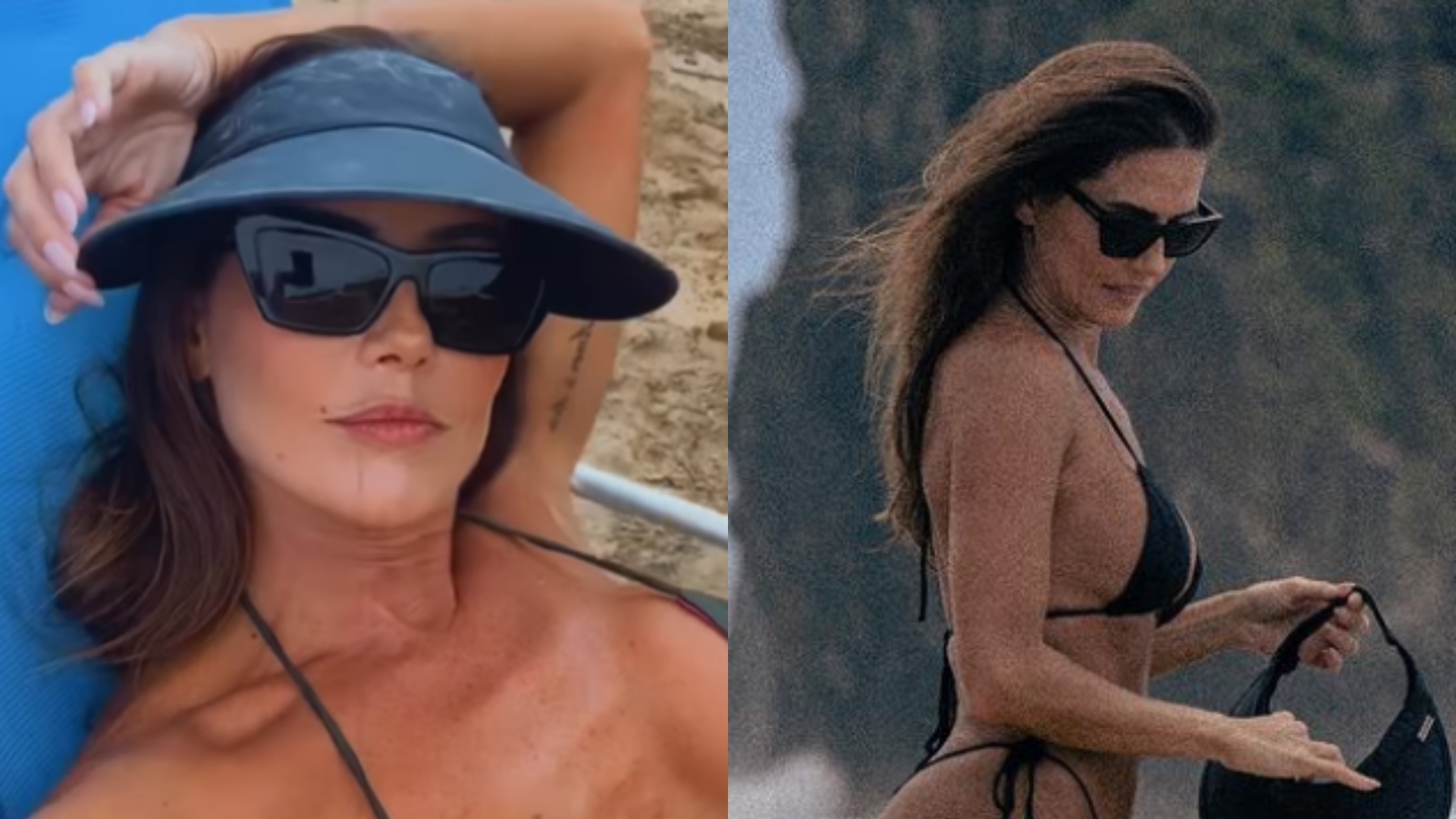 De biquíni, Deborah Secco ostenta tanquinho trincado em Fernando de Noronha