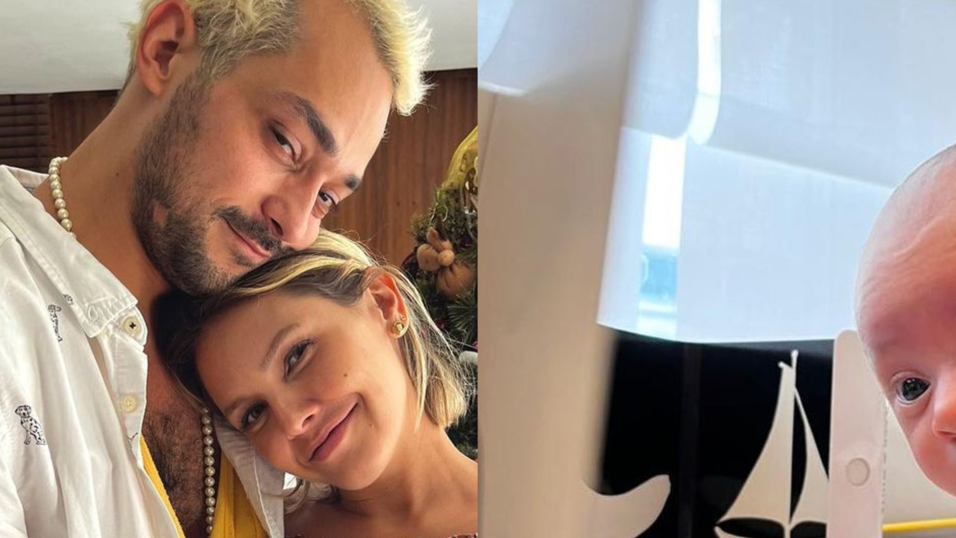 Eduardo Sterblitch encanta com foto do filho com Louise D’Tuani: ”Já tá assim?”