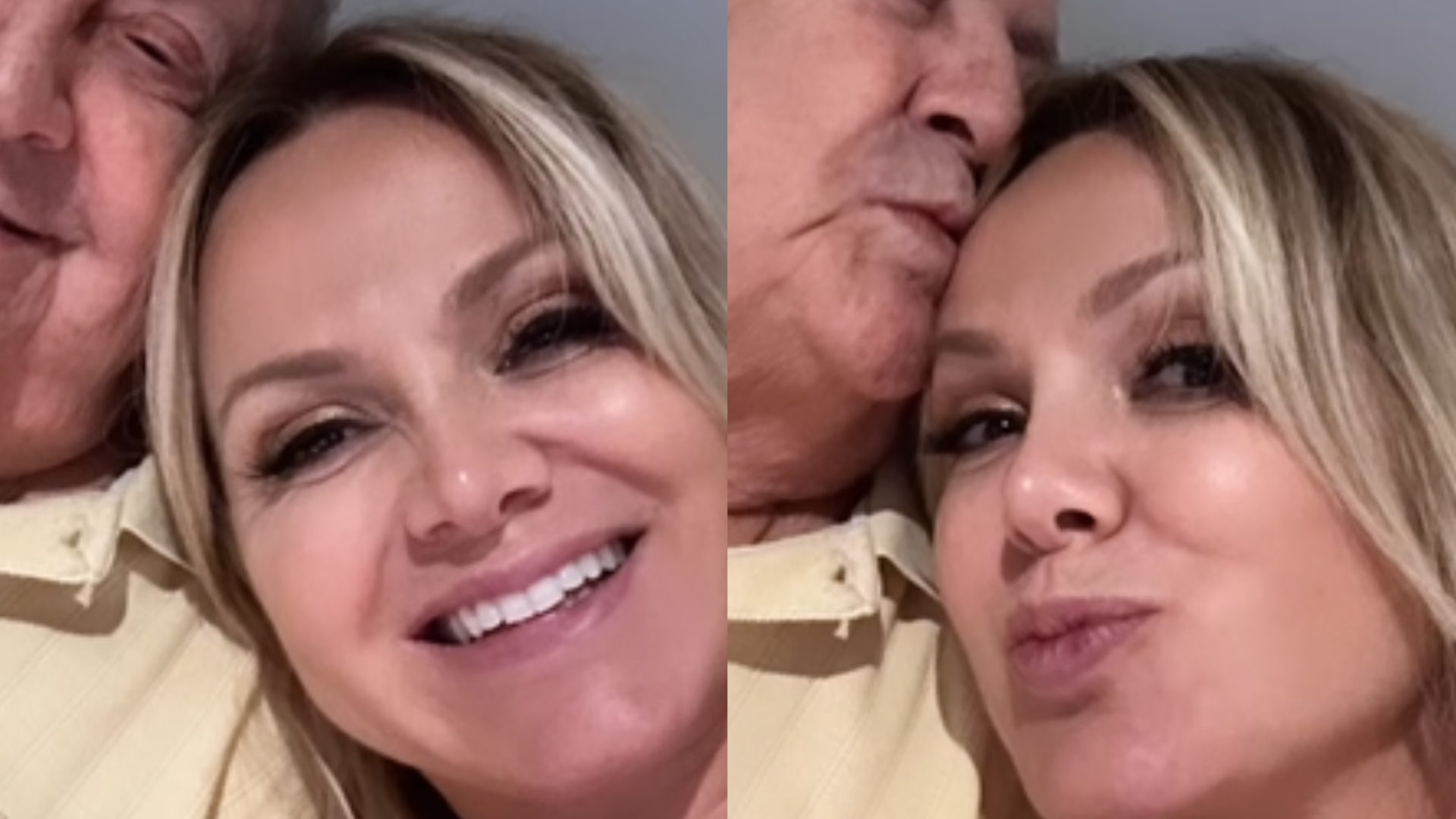 Eliana posa com seu pai e faz reflexão: ”Os momentos mais simples serão as melhores memórias”
