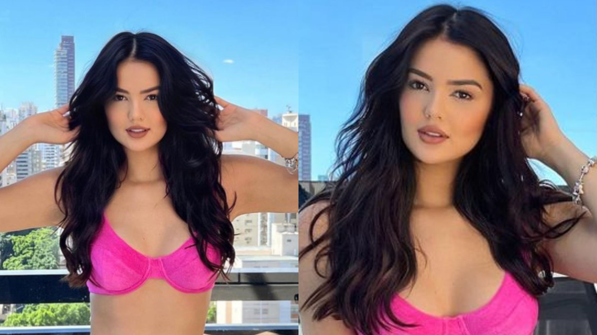 Magérrima, Eslovênia Marques empina o bumbum e exibe abdômen trincado em micro biquíni: “Perfeita”