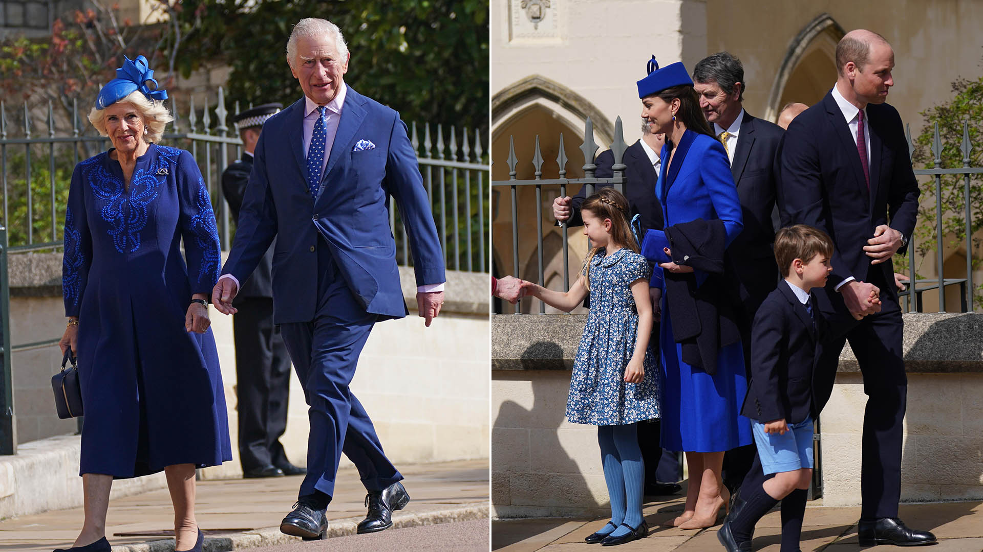 Família real se reúne na missa de Páscoa e surge com looks combinando