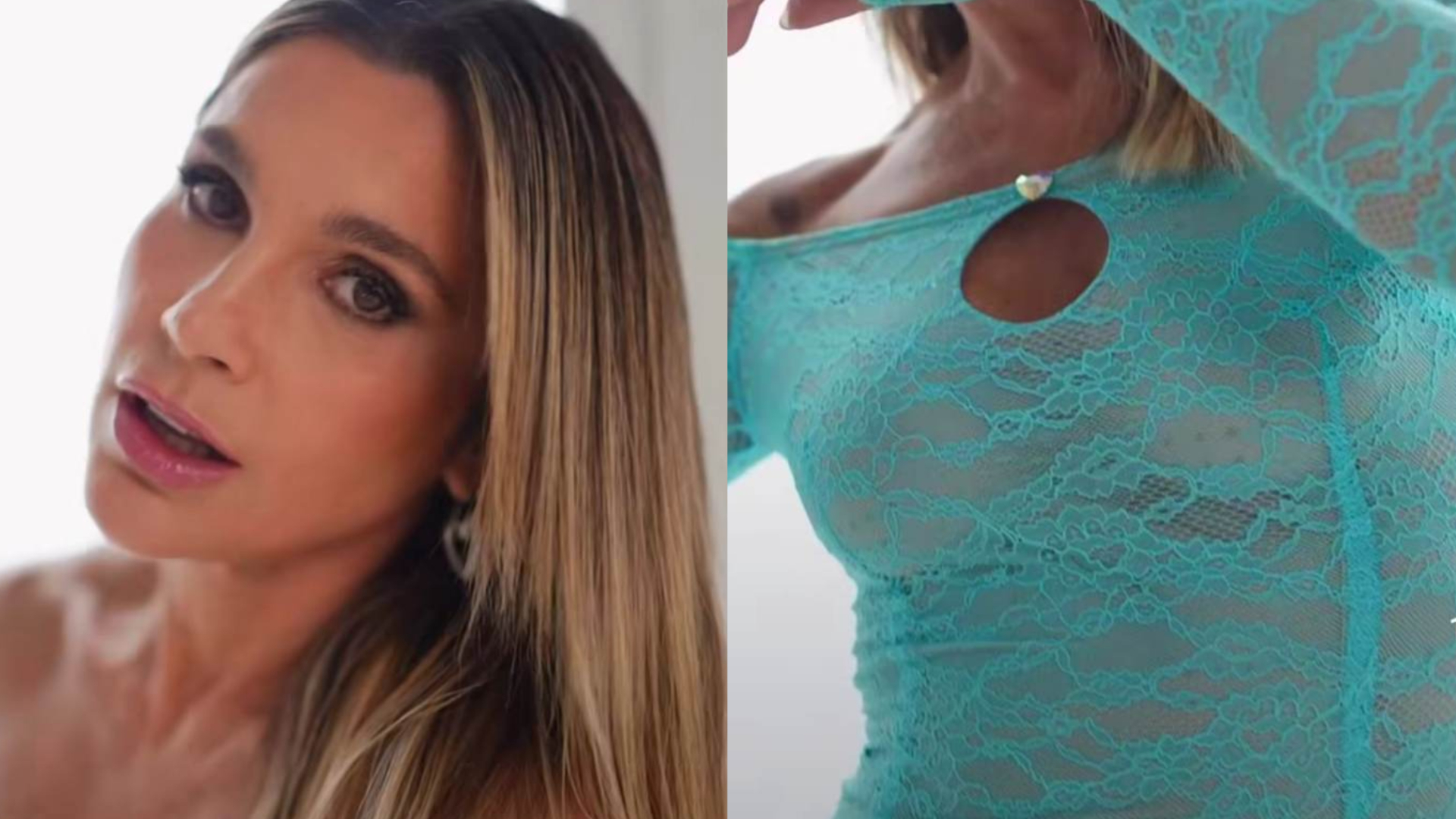 Flávia Alessandra choca ao eleger vestido rendado com transparência: ”Perfeição”