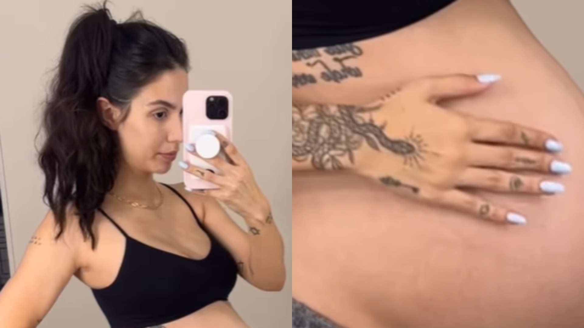 Gravidíssima, Gabi Brandt impressiona com tamanho da barriga na reta final