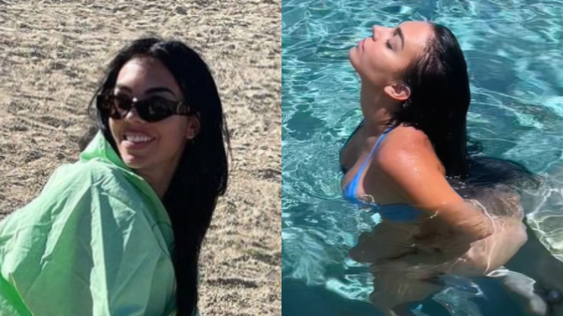 Georgina Rodríguez curte piscina com os filhos: ‘Minha vida’