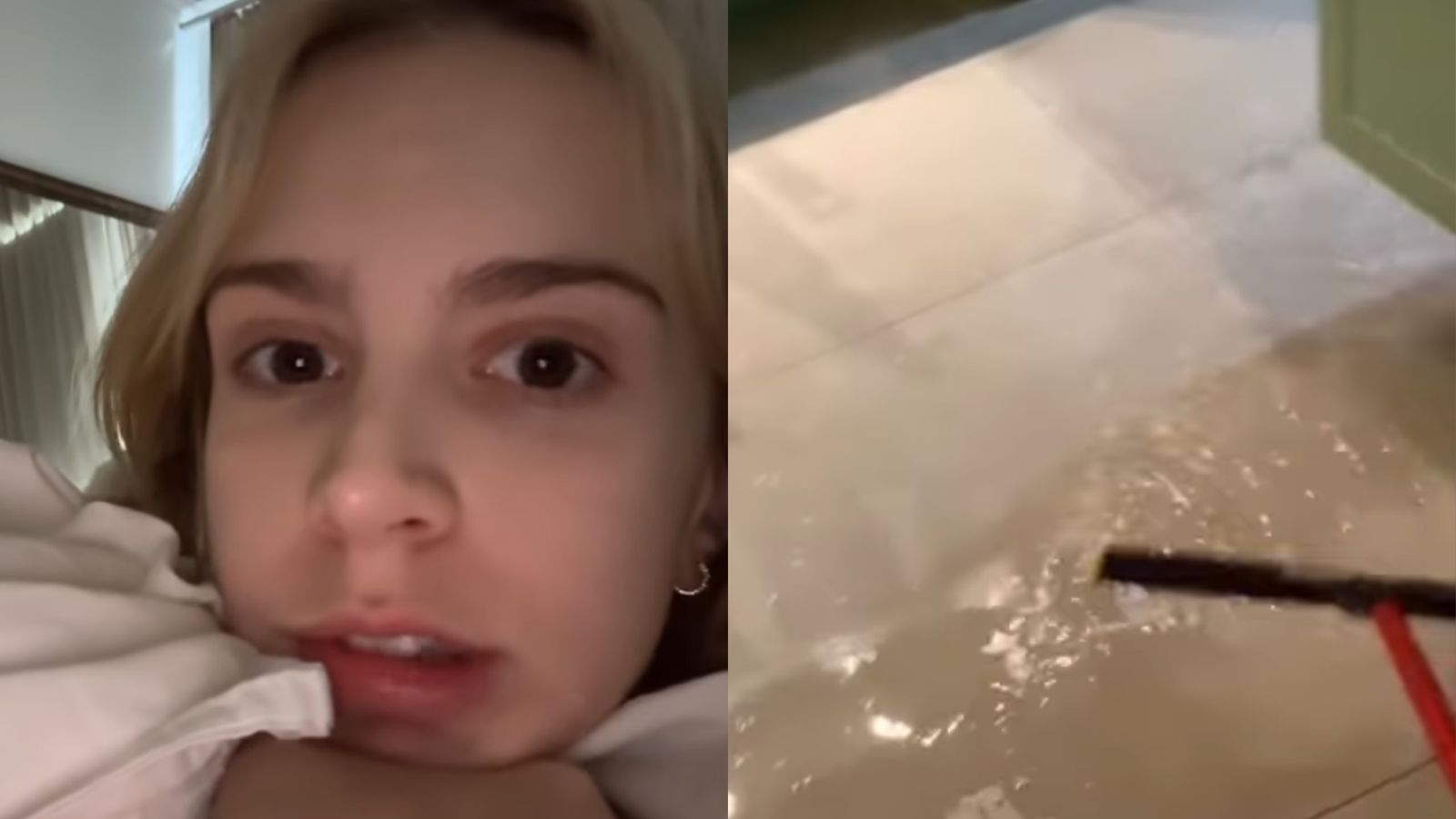 Isabella Scherer passa perrengue e tem cozinha inundada: “Caos”