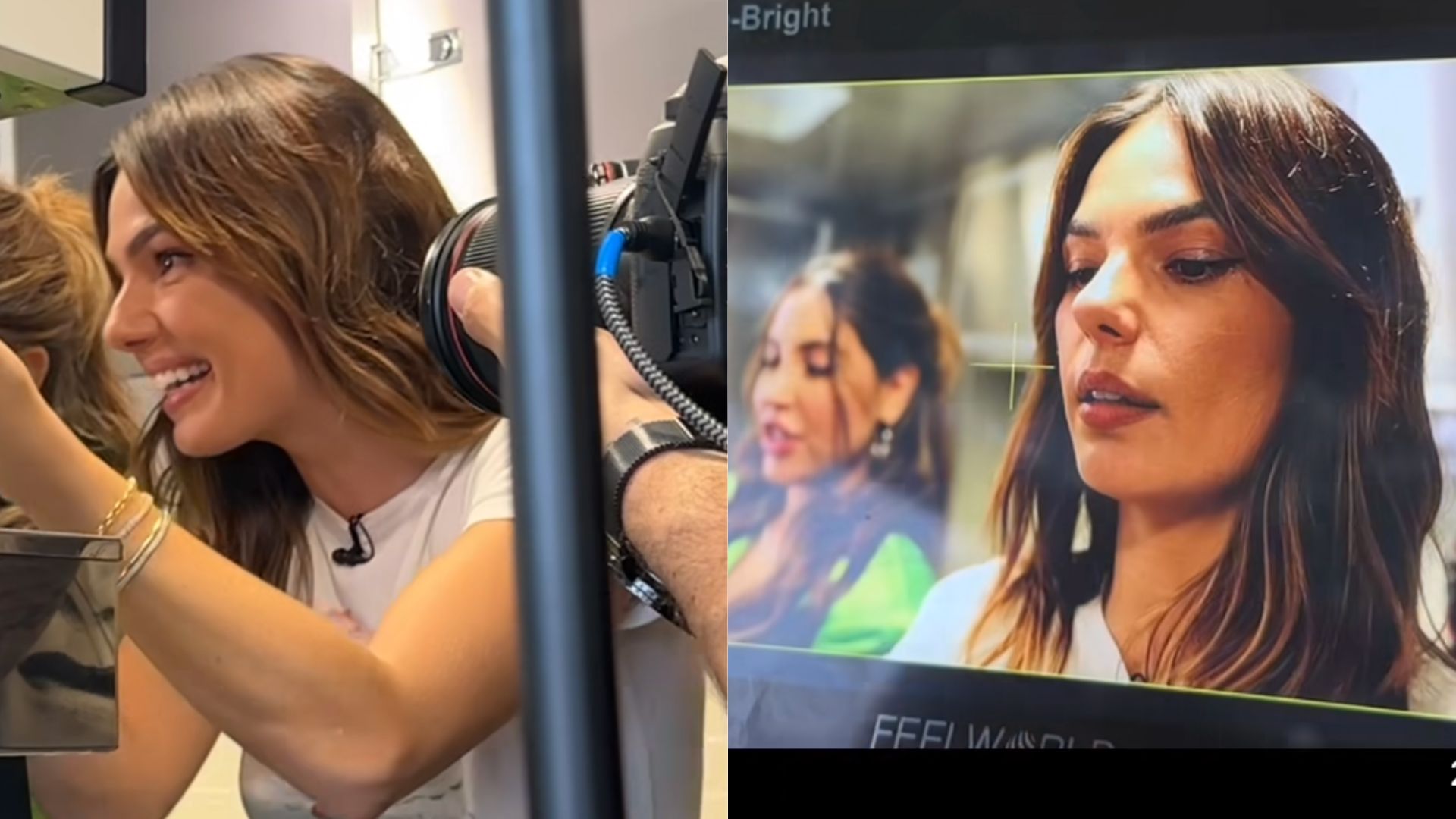 Isis Valverde surge radiante nos bastidores de trabalho internacional: “Orgulho!”
