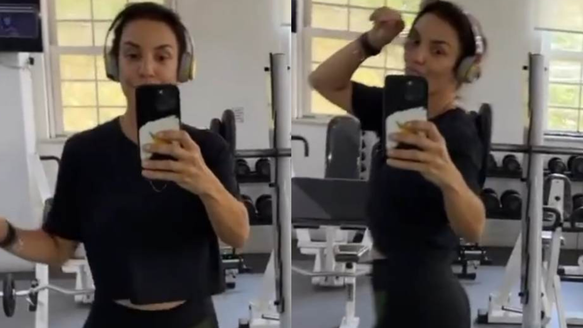 De cropped, Ivete Sangalo esbanja corpaço escultural na academia: ”Linda demais”