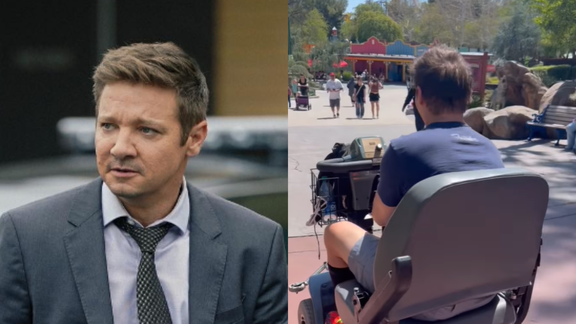 Jeremy Renner aproveita parque de diversões com família após acidente grave