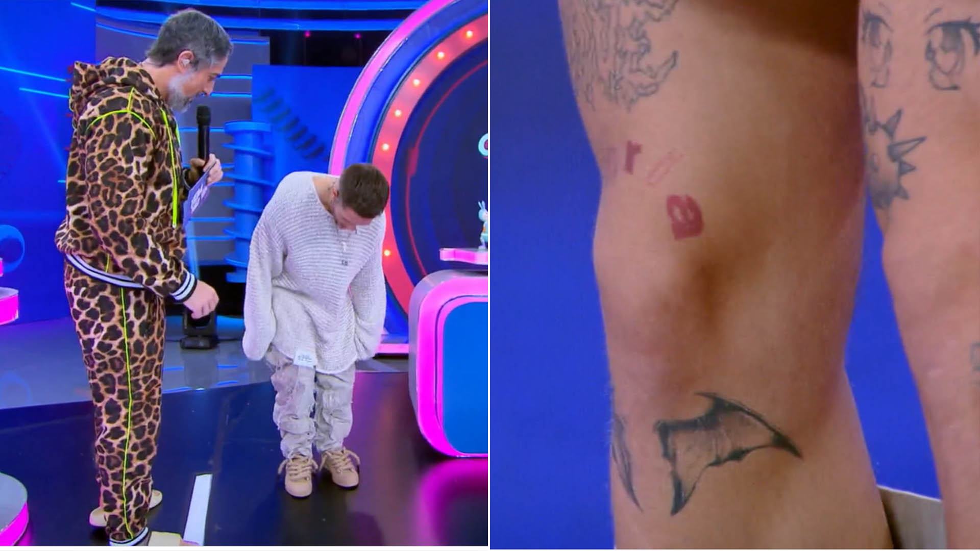 João Guilherme choca ao abaixar a calça na TV e Marcos Mion diz: ‘Perdi o controle’
