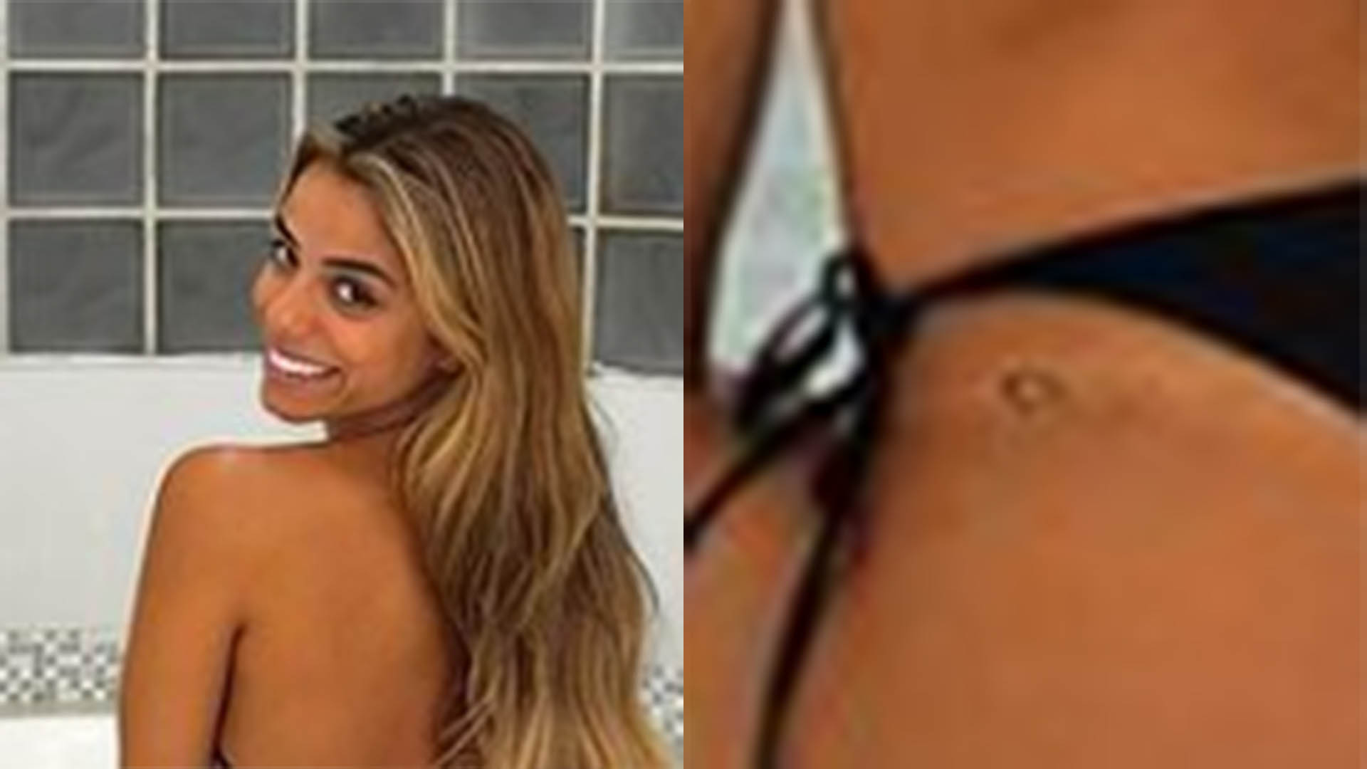 Magérrima, Key Alves empina o bumbum em fotos na banheira