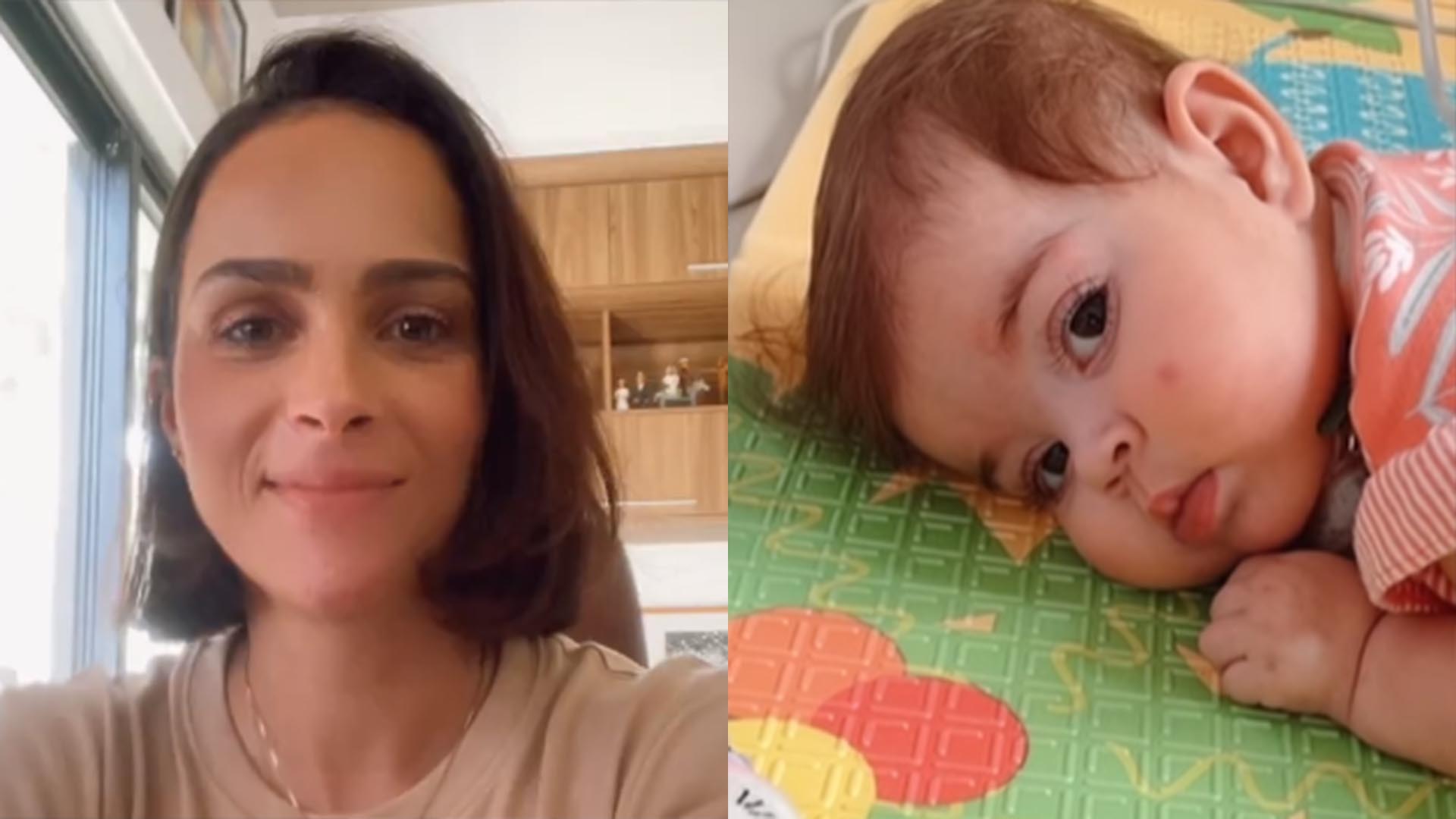 Mulher de Juliano Cazarré se emociona com novidade na evolução da filha caçula, Maria Guilhermina