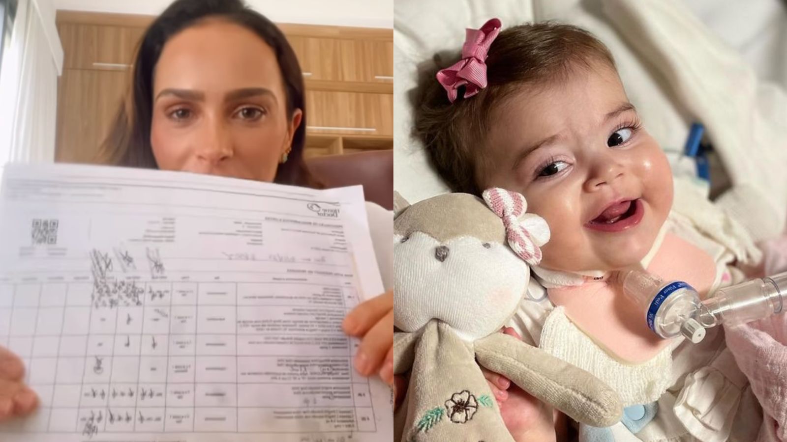 Leticia Cazarré mostra lista de cuidados com a filha e assusta: “Muito remédio”