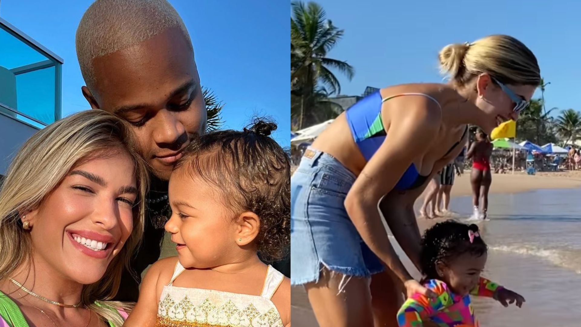 Lore Improta explode o fofurômetro ao mostrar a filha conhecendo o mar pela primeira vez:”Não dou conta!”