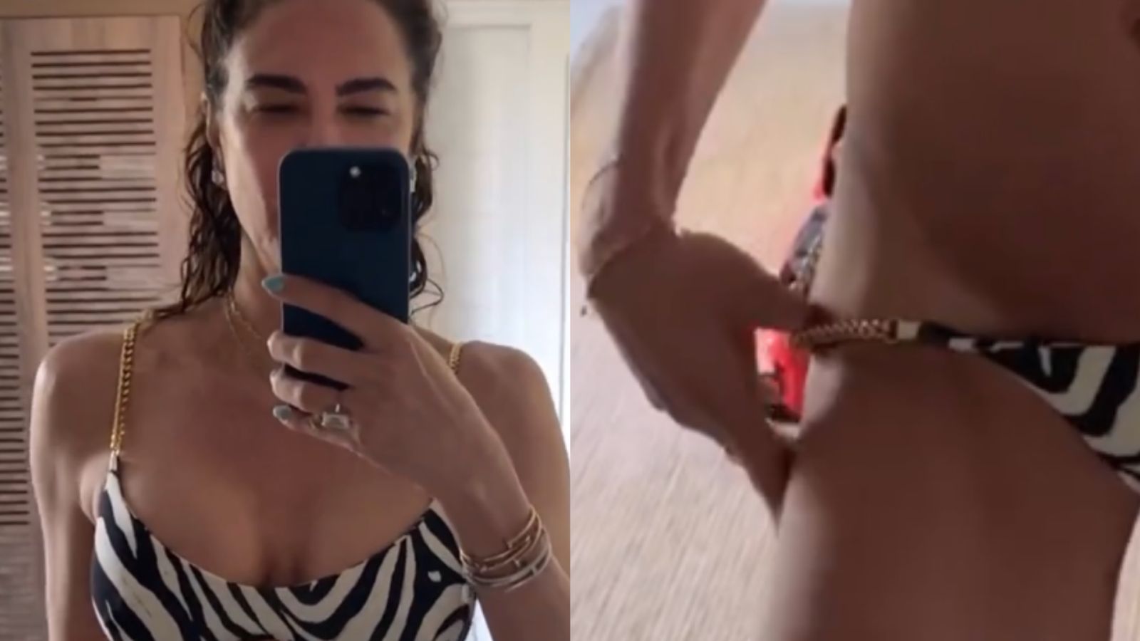 Luciana Gimenez se arrisca com puxadinha estratégica no biquíni