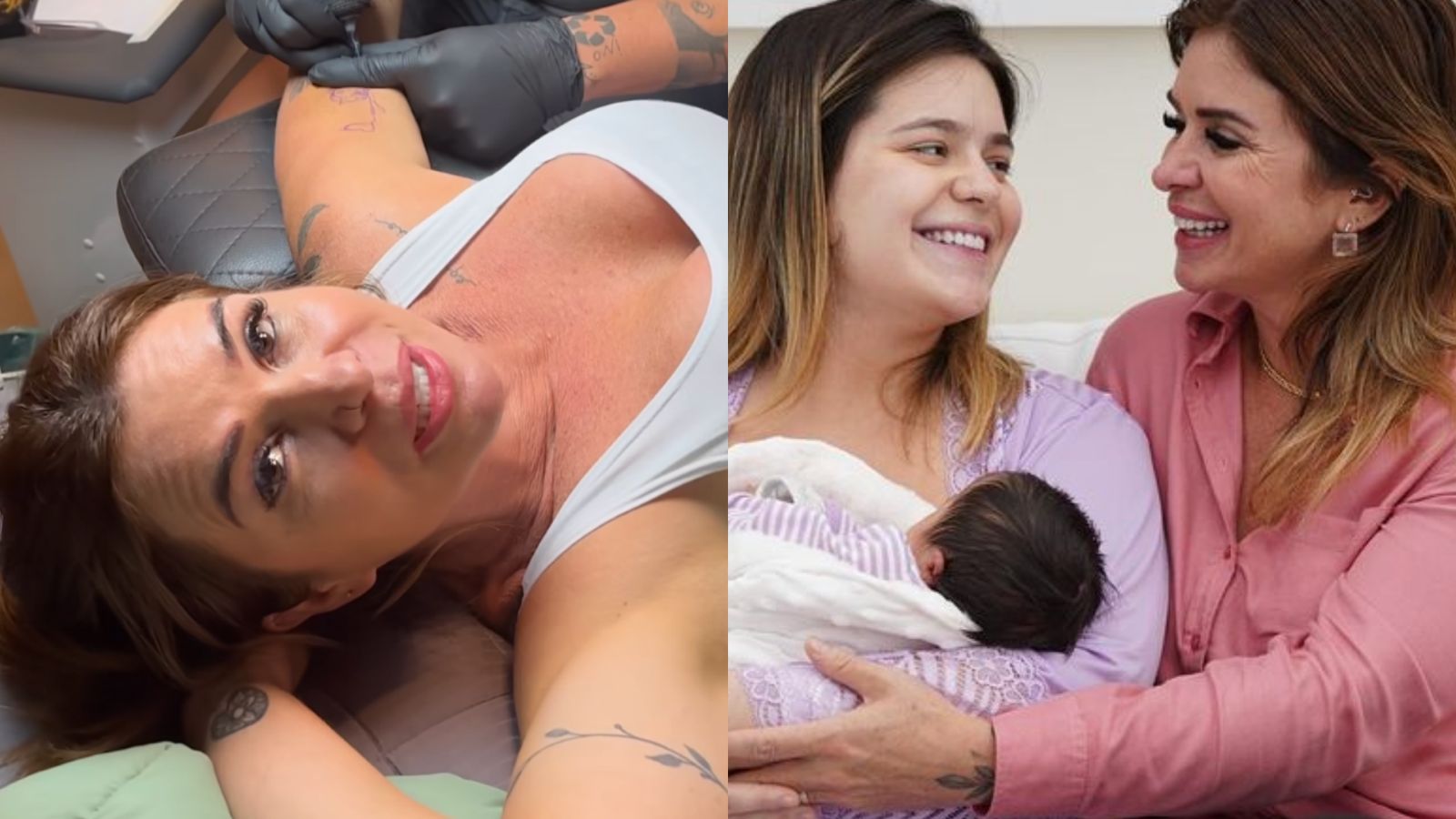 Mãe de Viih Tube faz tatuagem para homenagear a neta, Lua: “Primeira dor”