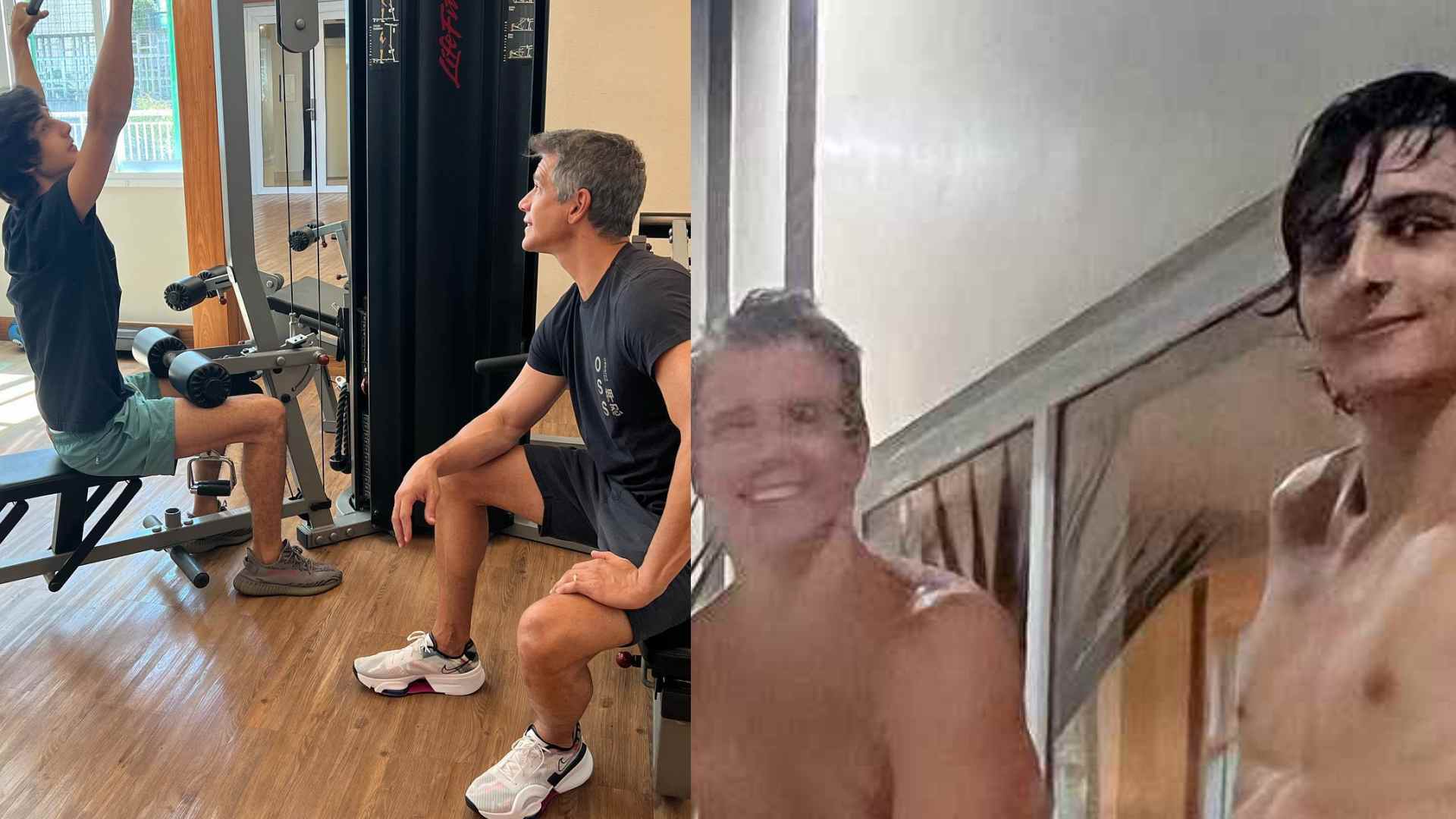 Marcio Garcia chama atenção ao treinar ao lado do filho mais velho: “Parceria”