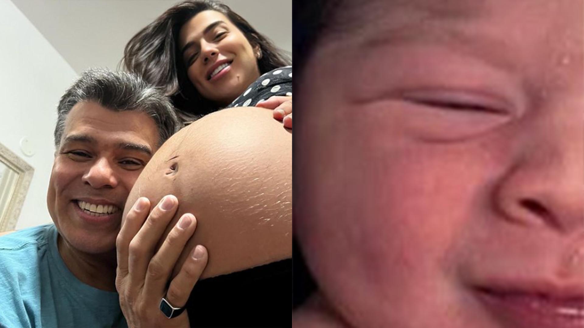 Filha de Mauricio Mattar exibe o rosto do filho recém-nascido: ‘Cara do avô’