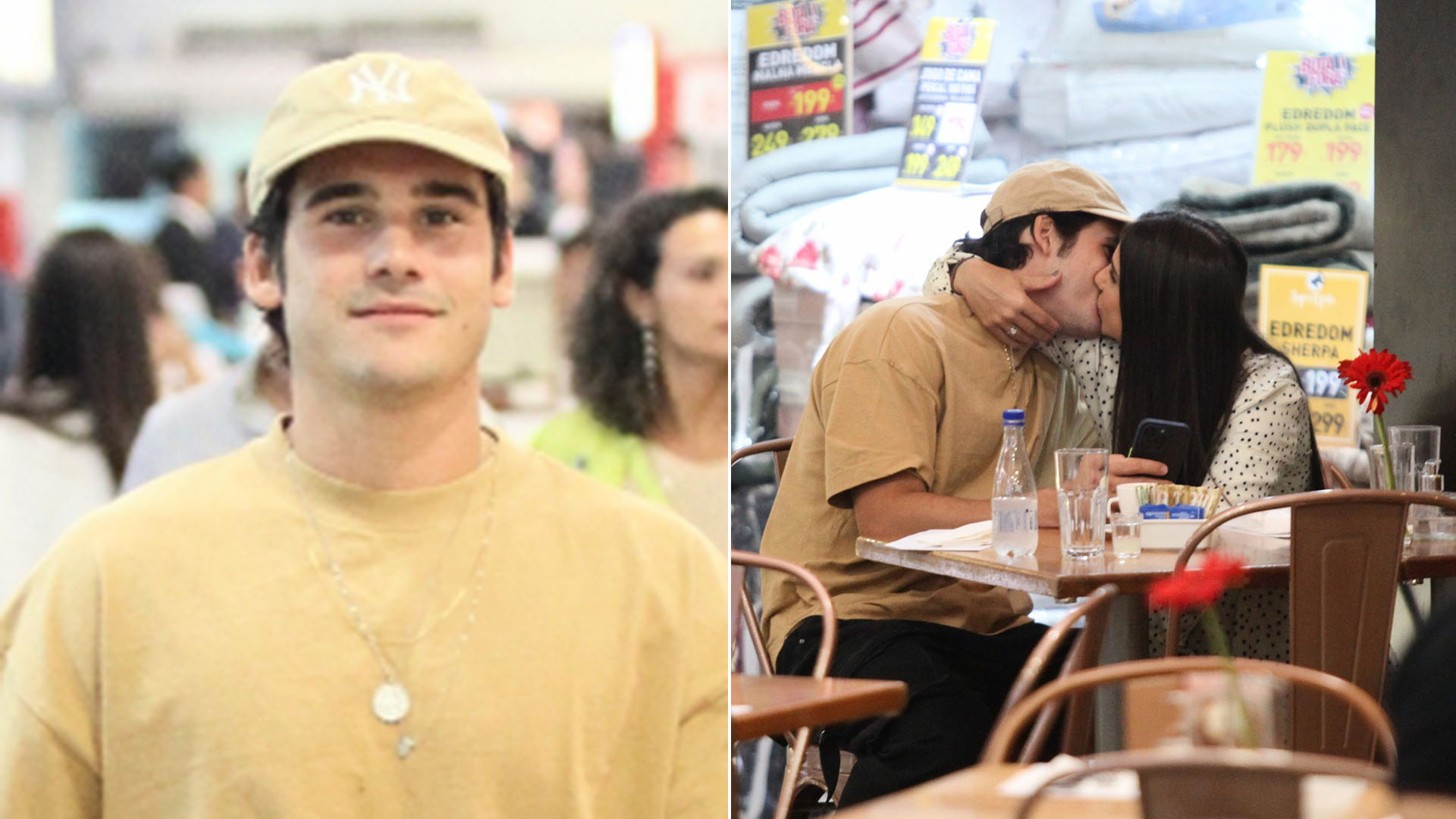 Nicolas Prattes é flagrado em clima de romance com a namorada